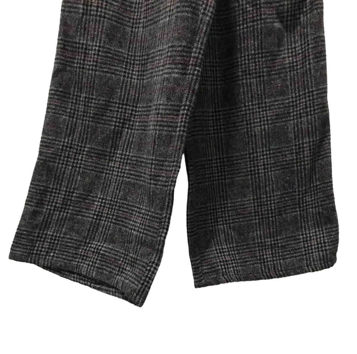 Japanese Brand Plaid Wool-Blend Suspender Wide-Leg Pants – Women's M Size Size US 30 / EU 46 - 9 Thumbnail