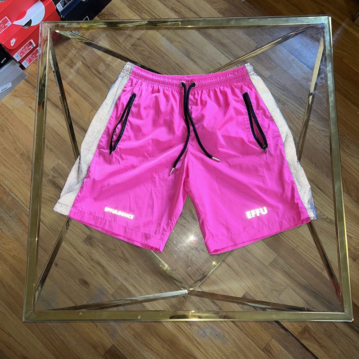 Effulgence × Vintage PiNK 3M REFLECTiVE NYLON SHORTS SWiM TRUNKS Size US 30 / EU 46 - 7 Thumbnail