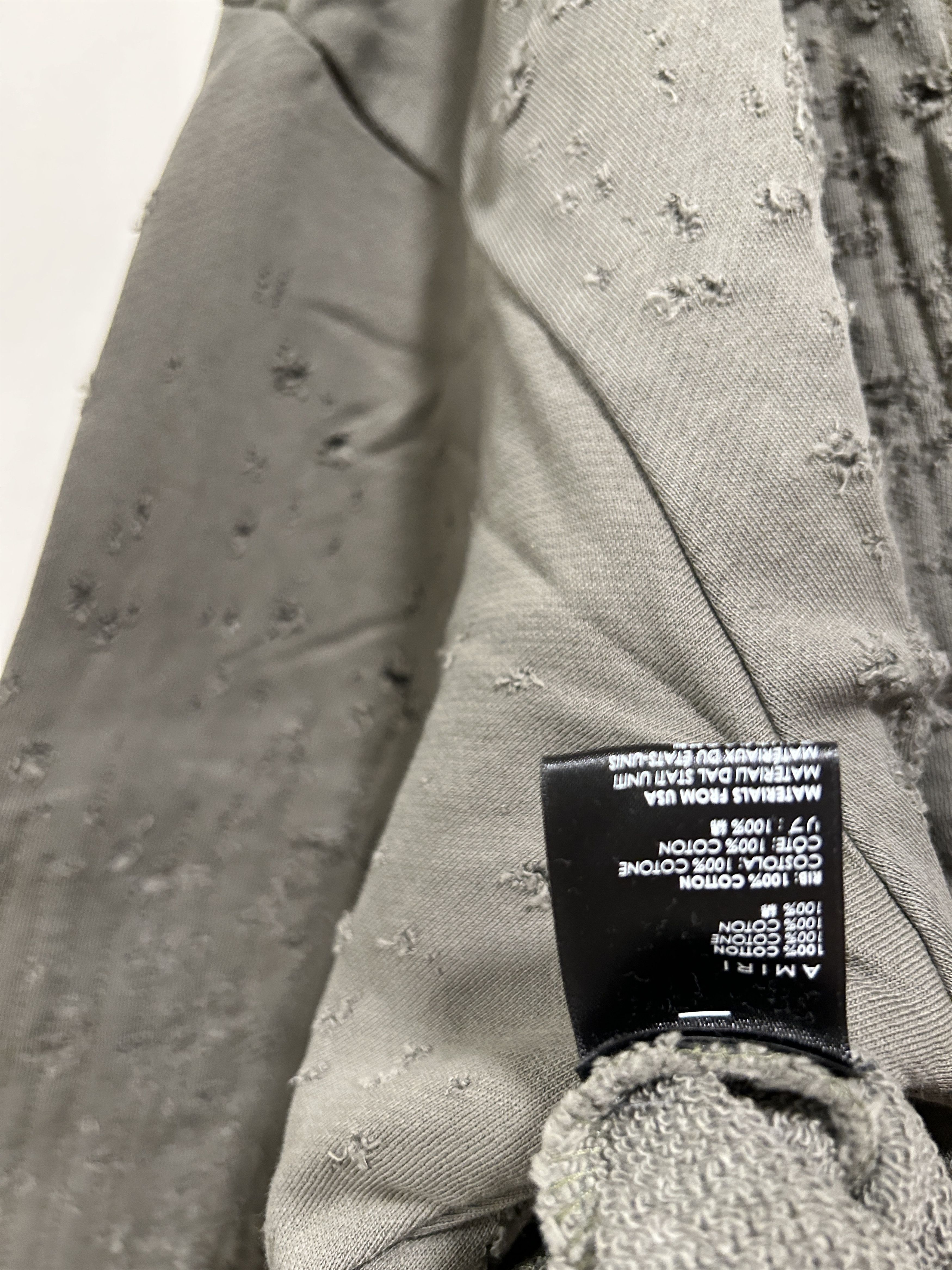 Amiri AMIRI Shotgun Distressed Sweatshirt Olive Size US XS / EU 42 / 0 - 4 Thumbnail