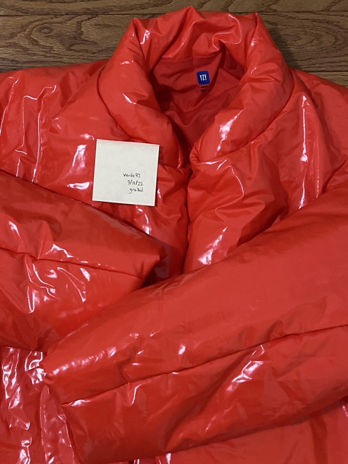 yeezy red puffer jacket