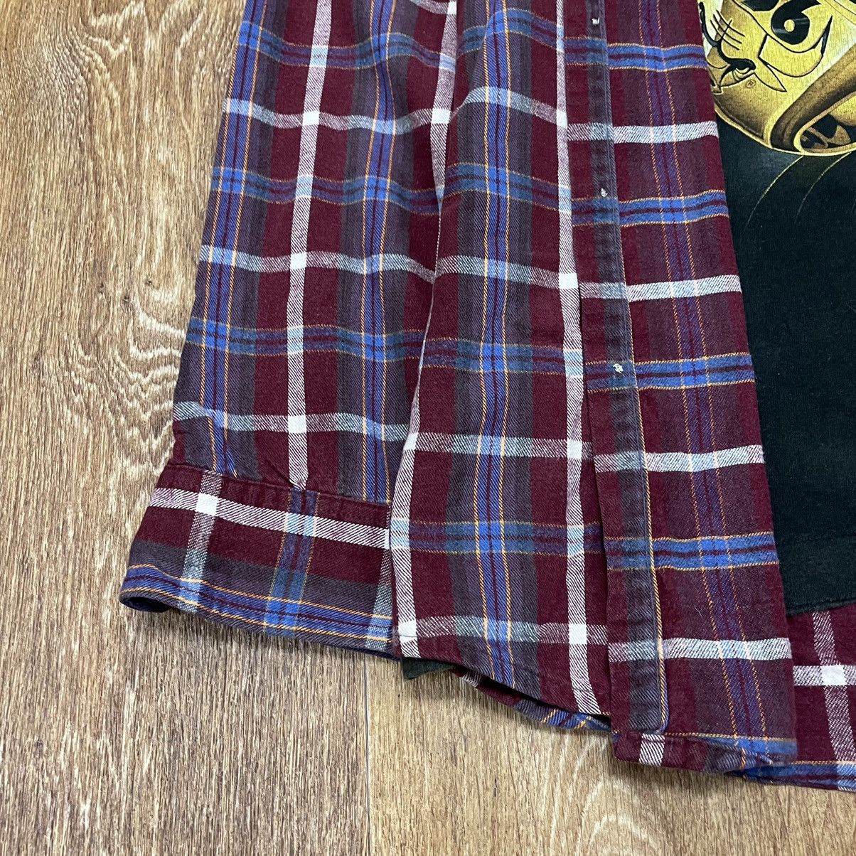 Vintage Vintage 90s Plaid Shirt Graphic Tee Grunge Streetwear Slim M Size US M / EU 48-50 / 2 - 2 Thumbnail