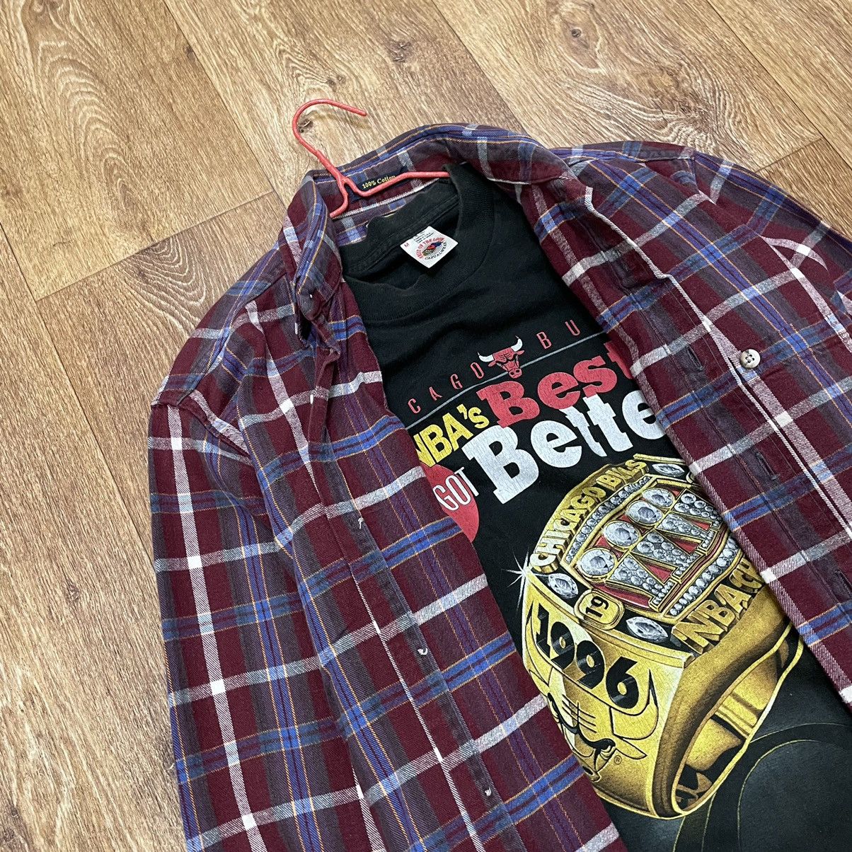 Vintage Vintage 90s Plaid Shirt Graphic Tee Grunge Streetwear Slim M Size US M / EU 48-50 / 2 - 5 Thumbnail