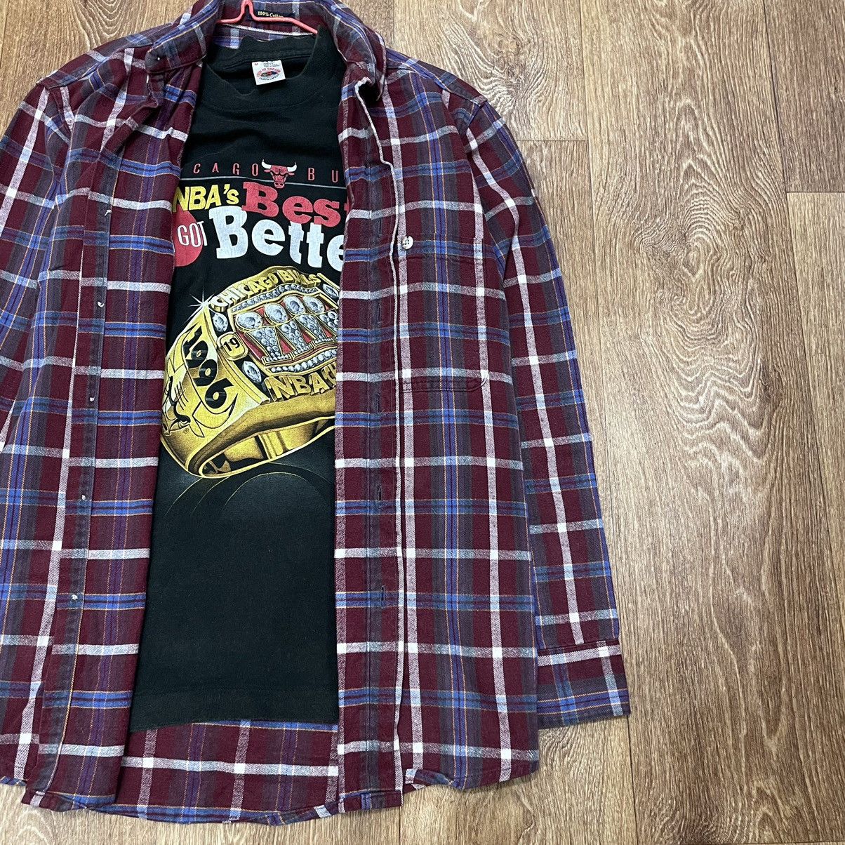 Vintage Vintage 90s Plaid Shirt Graphic Tee Grunge Streetwear Slim M Size US M / EU 48-50 / 2 - 3 Thumbnail