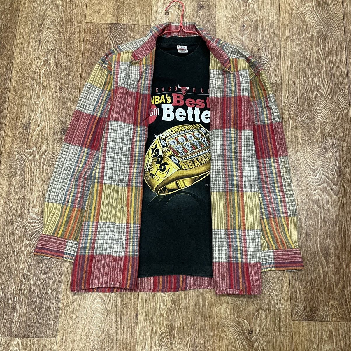 Vintage Vintage 90s Checkered Shirt Plaid Oversized Grunge Skate L Size US L / EU 52-54 / 3 - 1 Thumbnail