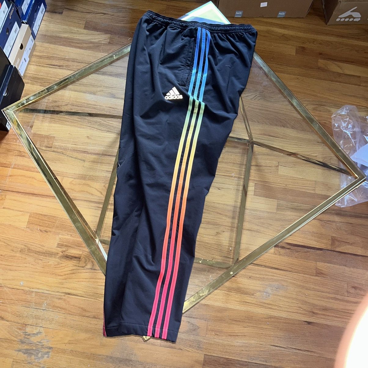 image of Adidas x Kith Terrex 3M Reflective Chromatic Track Pants Fr9292 123548884 in Black, Men's (Size 31)
