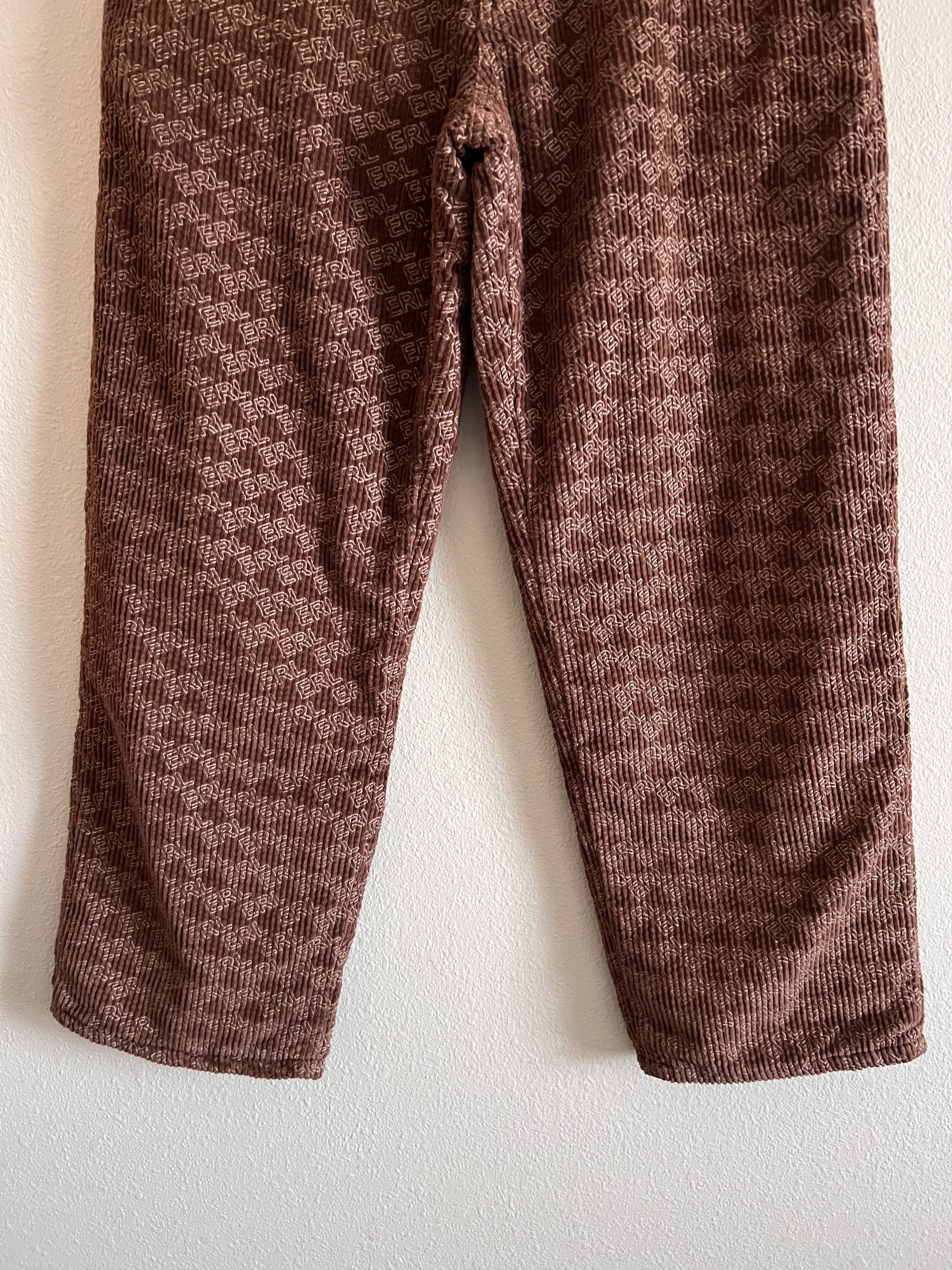 ERL ERL Embossed Logo Corduroy Pants in Brown Size US 33 - 4 Thumbnail