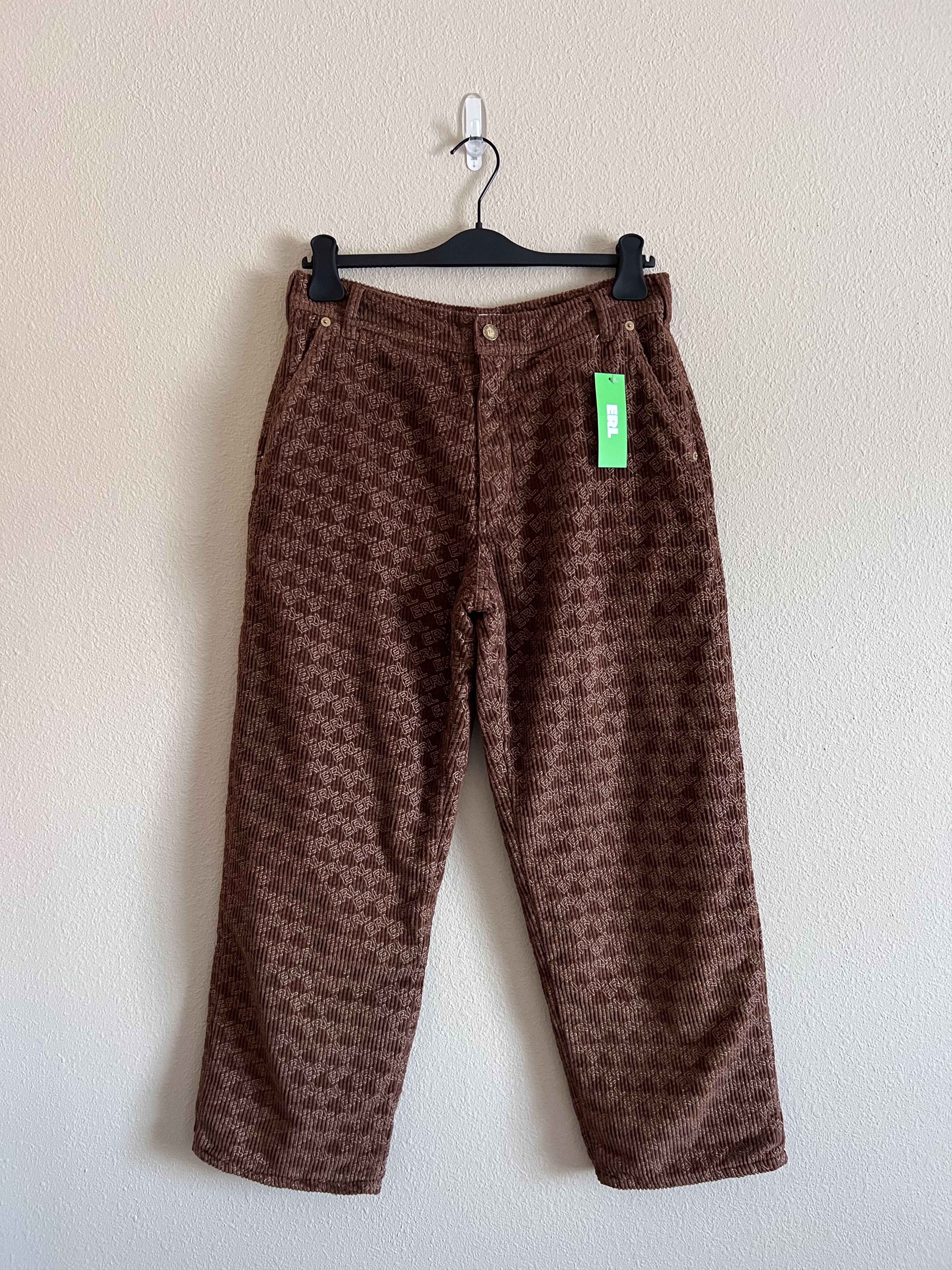 ERL ERL Embossed Logo Corduroy Pants in Brown Size US 33 - 2 Thumbnail