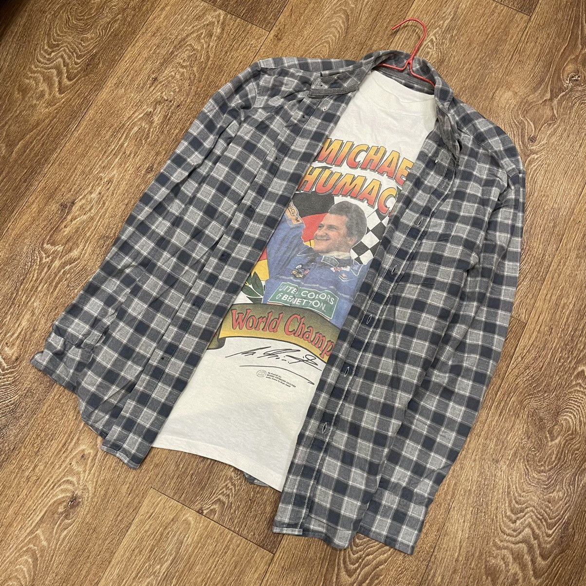 Flannel Vintage Flannel Shirt Checkered Travis Scott Style Size US L / EU 52-54 / 3 - 2 Thumbnail