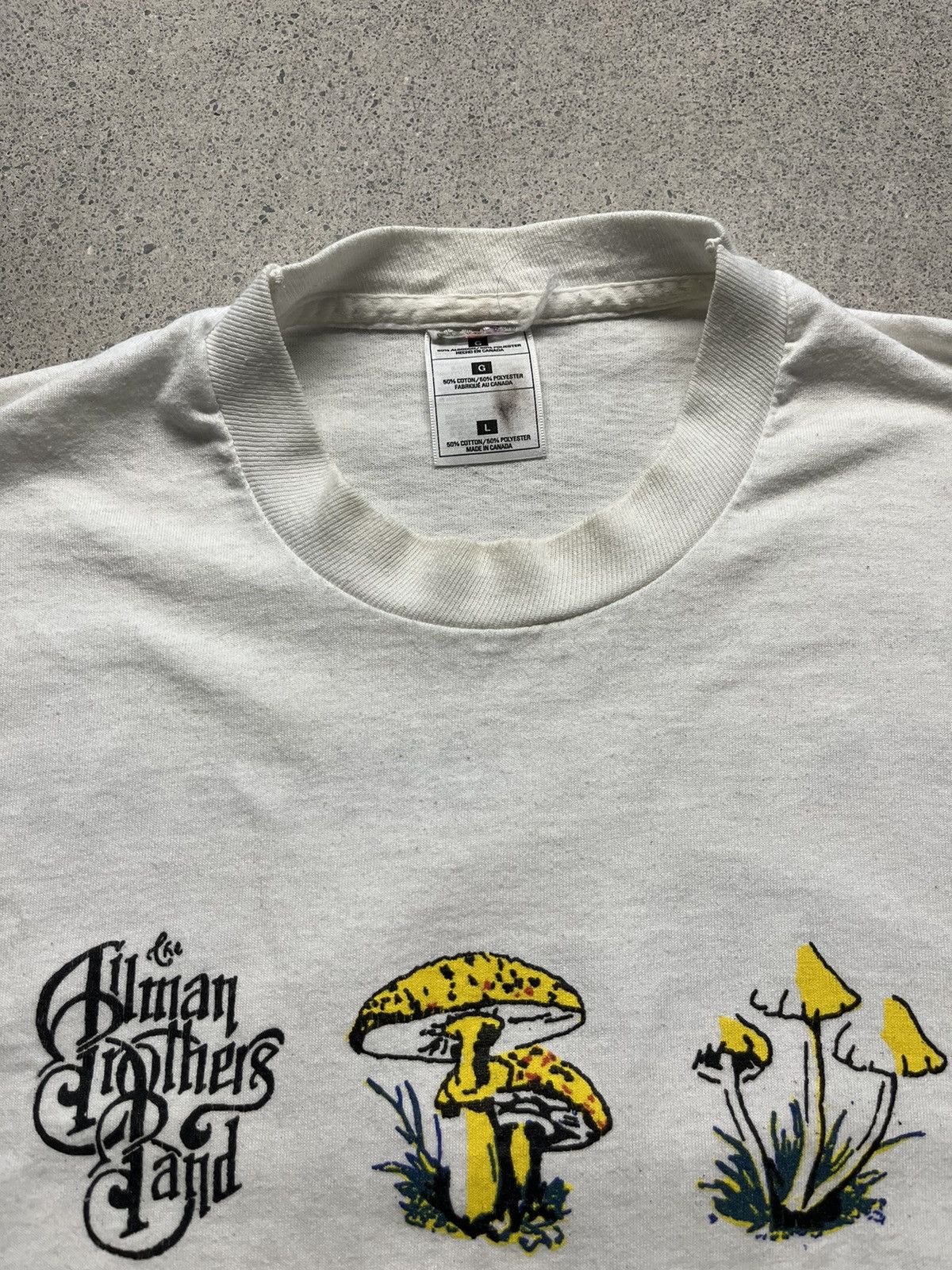 Band Tees × Vintage Vintage 90s Allman Brothers Band Mycology Tee Shirt Size US L / EU 52-54 / 3 - 5 Thumbnail
