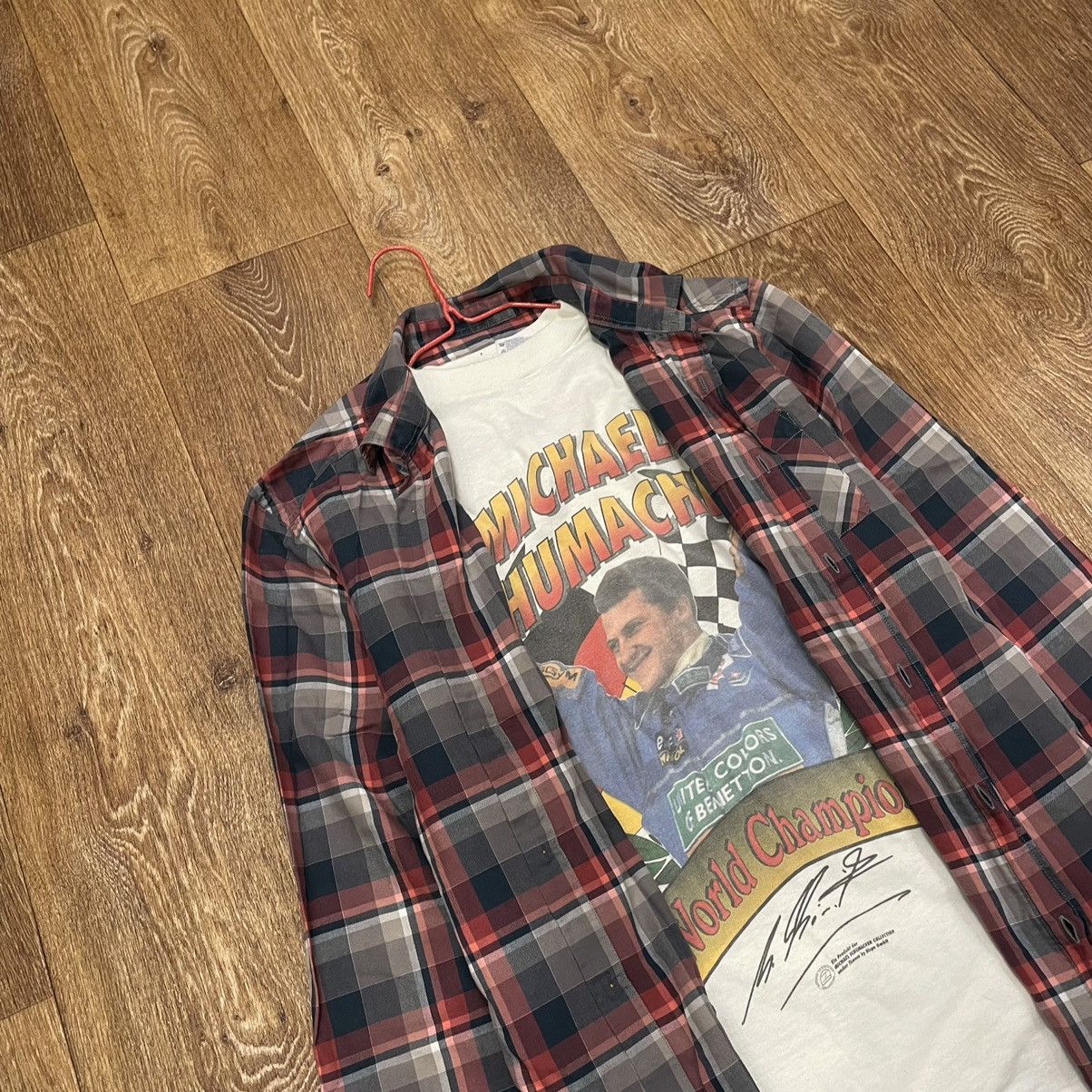 Vintage Vintage 90s Oversized Plaid Shirt Grunge Streetwear Faded L Size US L / EU 52-54 / 3 - 1 Thumbnail