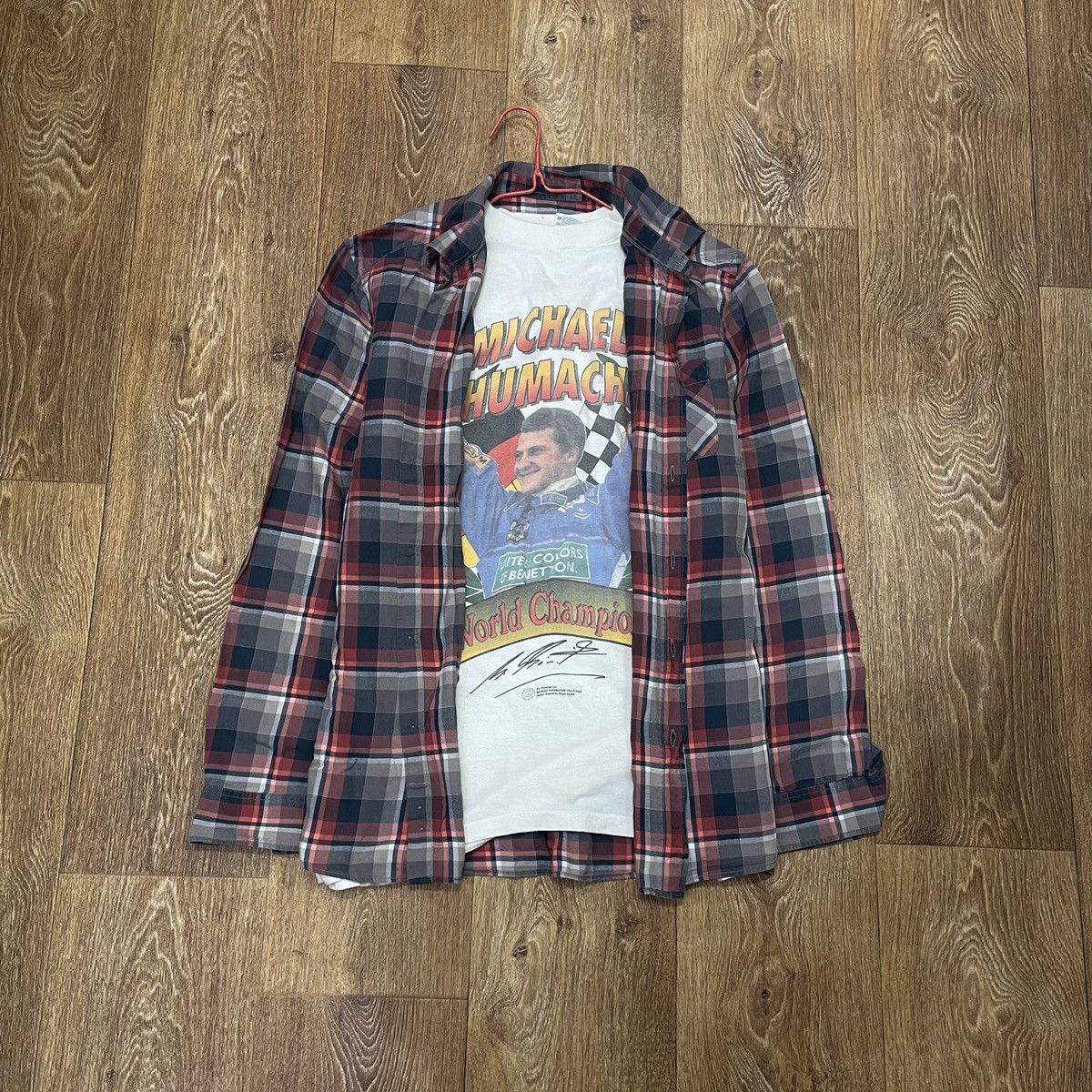 Vintage Vintage 90s Oversized Plaid Shirt Grunge Streetwear Faded L Size US L / EU 52-54 / 3 - 3 Thumbnail