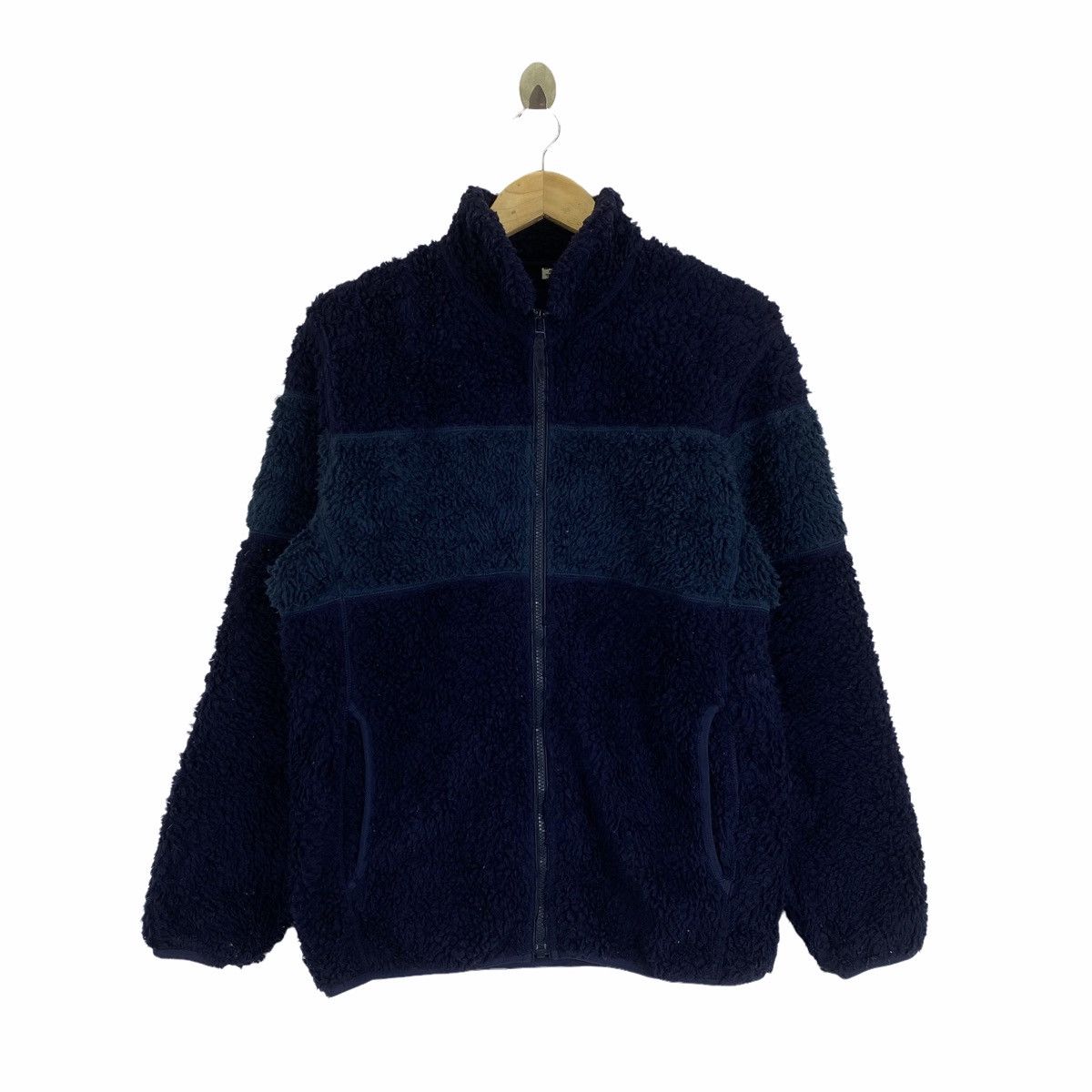 Japanese Brand × Uniqlo UNIQLO Japanese Brand Fleece Deep Pile Zipper Sweater Jacket Size US M / EU 48-50 / 2 - 1 Thumbnail