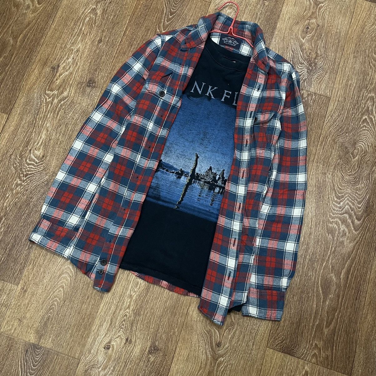 Vintage Vintage Y2K Plaid Shirt Graphic Tee Streetwear Skate Baggy M Size US M / EU 48-50 / 2 - 2 Thumbnail
