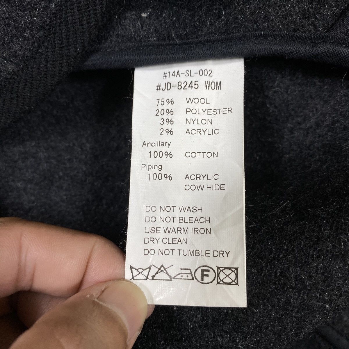 Danton × Vintage Vintage DANTON VETEMENTS DE TRAVAIL Wool Hoodie Coat Jacket Size US XS / EU 42 / 0 - 7 Thumbnail