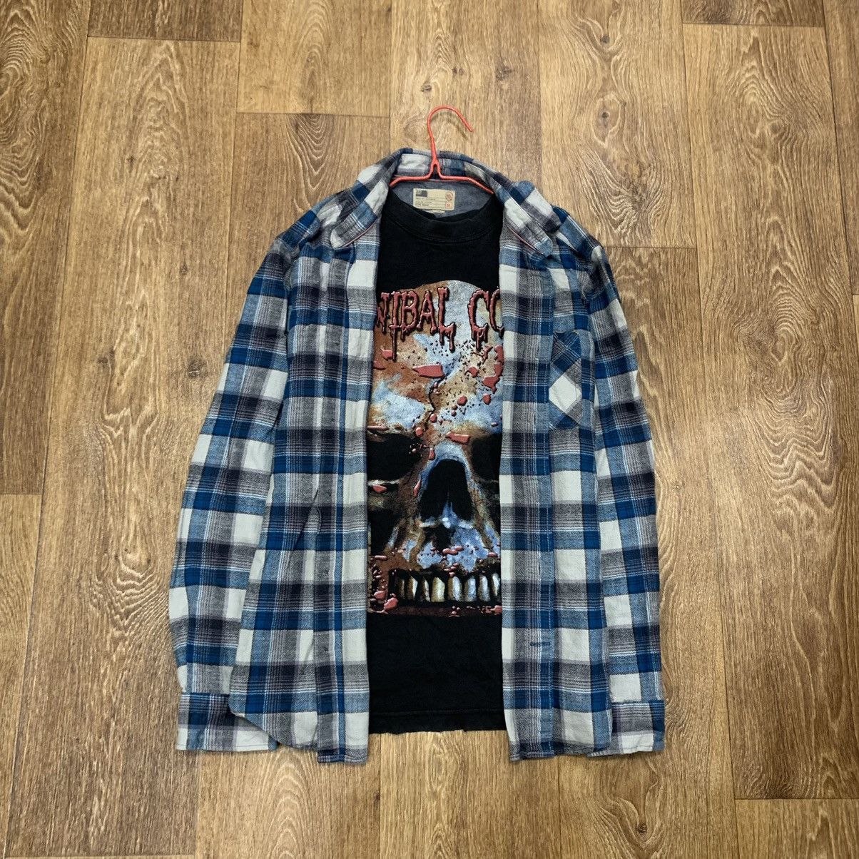 Vintage Vintage 90s Oversized Baggy Checkered Shirt Grunge Faded M Size US M / EU 48-50 / 2 - 2 Thumbnail