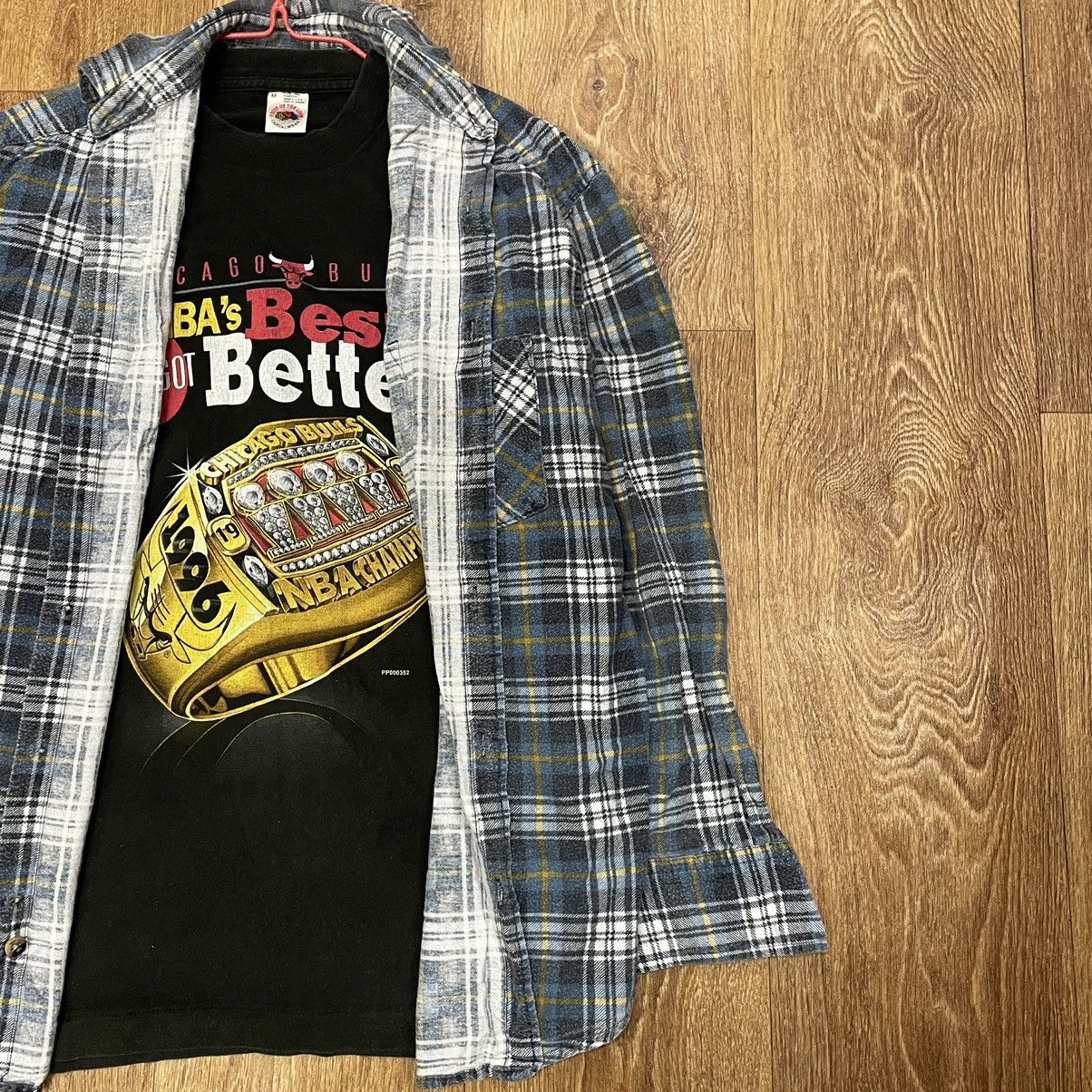 Flannel Vintage 90s Plaid Flannel Shirt Y2K Streetwear Checkered Size US M / EU 48-50 / 2 - 2 Thumbnail