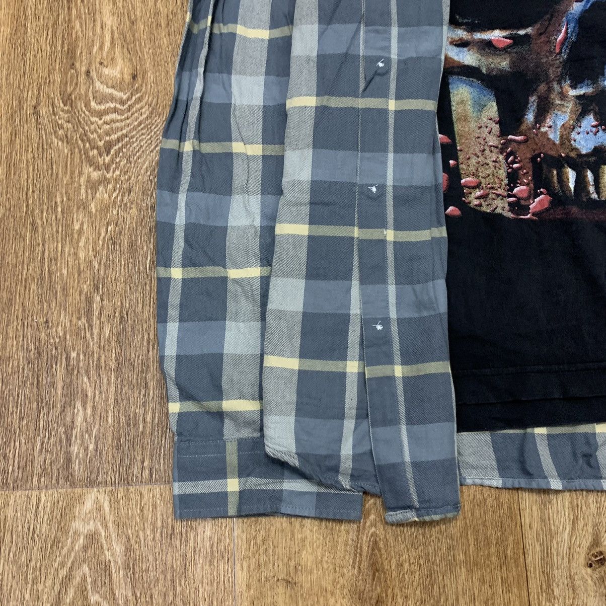 Vintage Vintage 90s Grunge Graphic Tee Flannel Shirt Oversized XXL Size US XXL / EU 58 / 5 - 3 Thumbnail