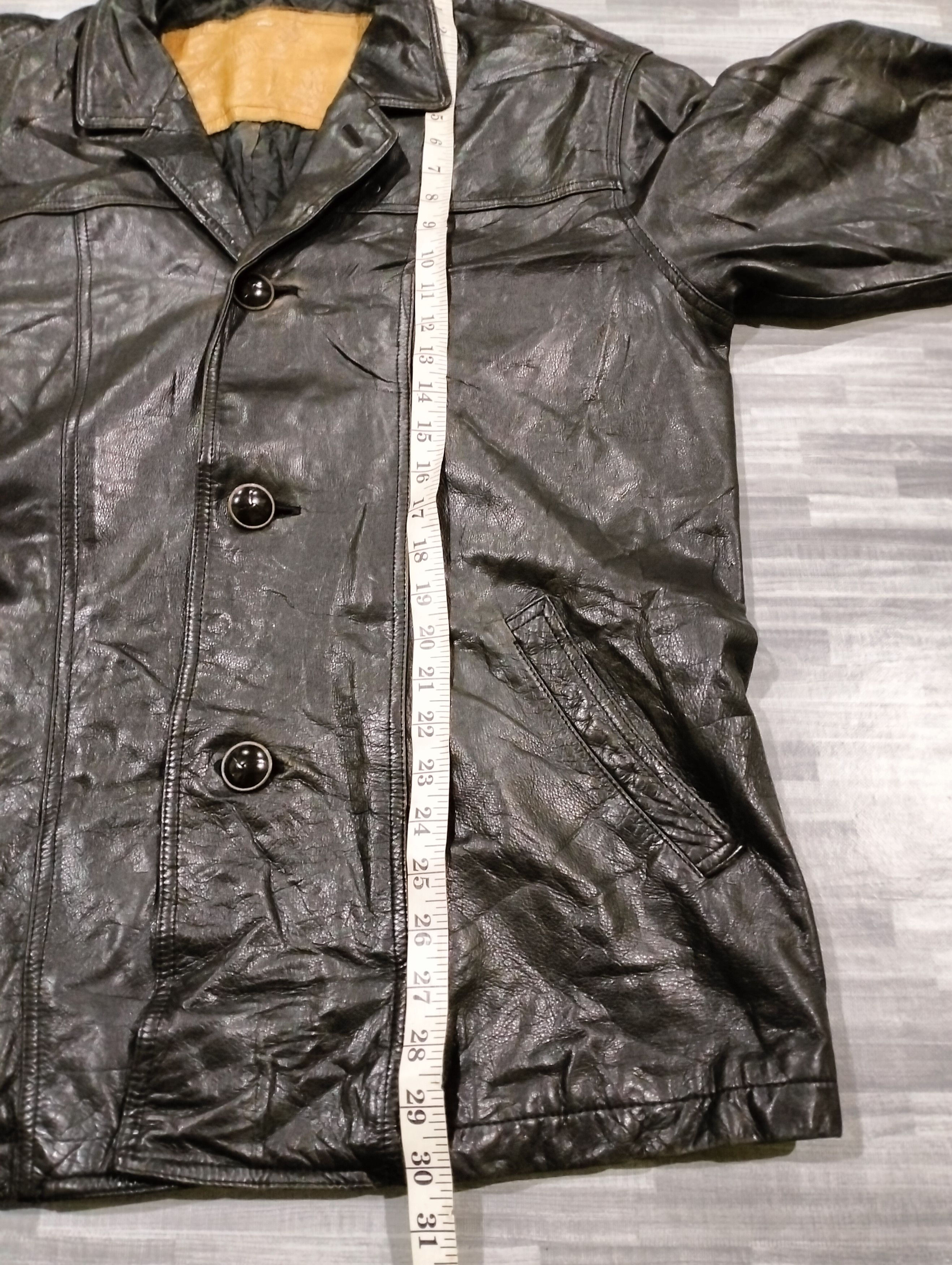 Genuine Leather Vtg Nina Ricci Genuine Leather Button Coat Jacket Distressed Size US M / EU 48-50 / 2 - 18 Thumbnail