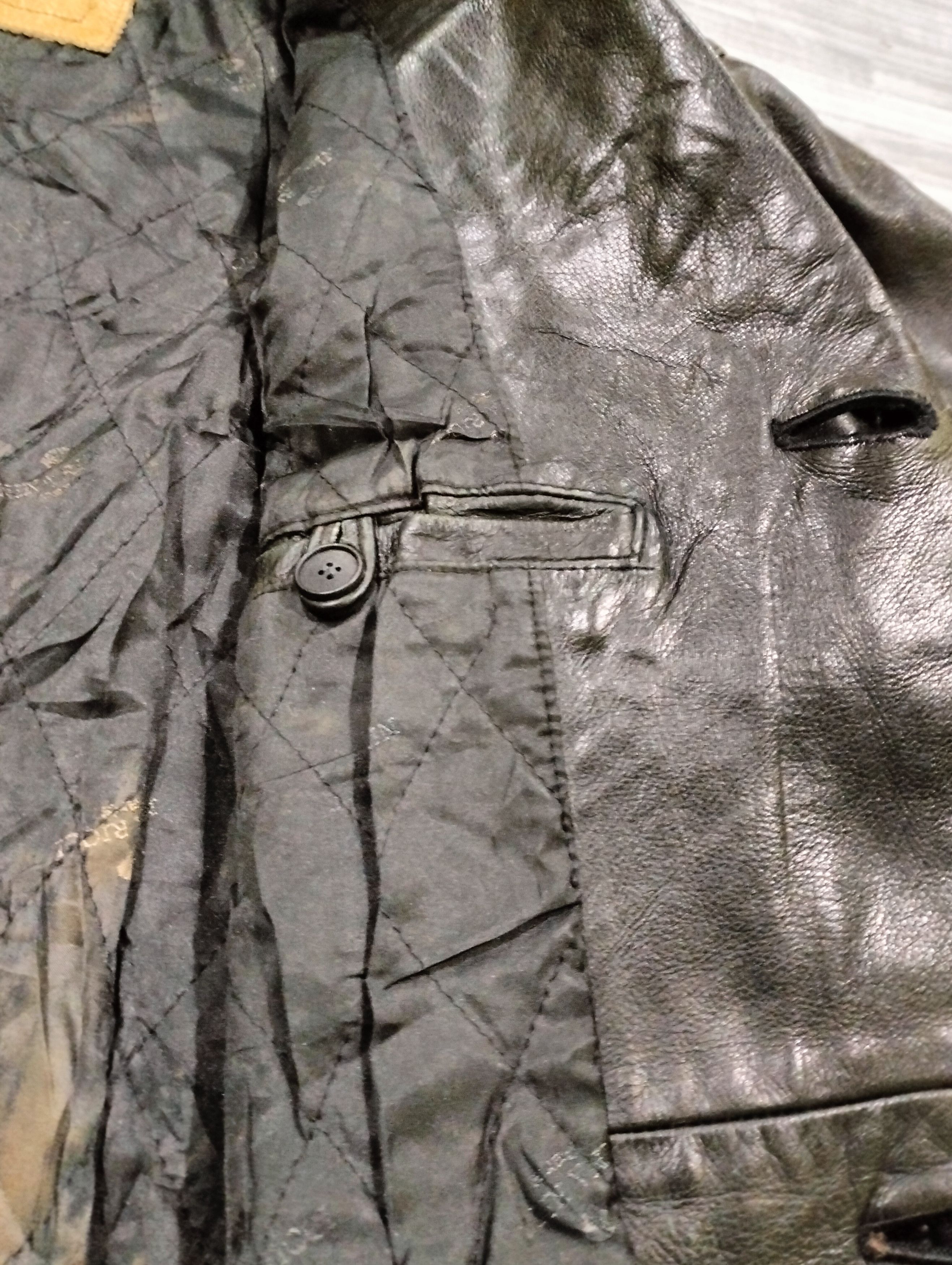 Genuine Leather Vtg Nina Ricci Genuine Leather Button Coat Jacket Distressed Size US M / EU 48-50 / 2 - 9 Thumbnail