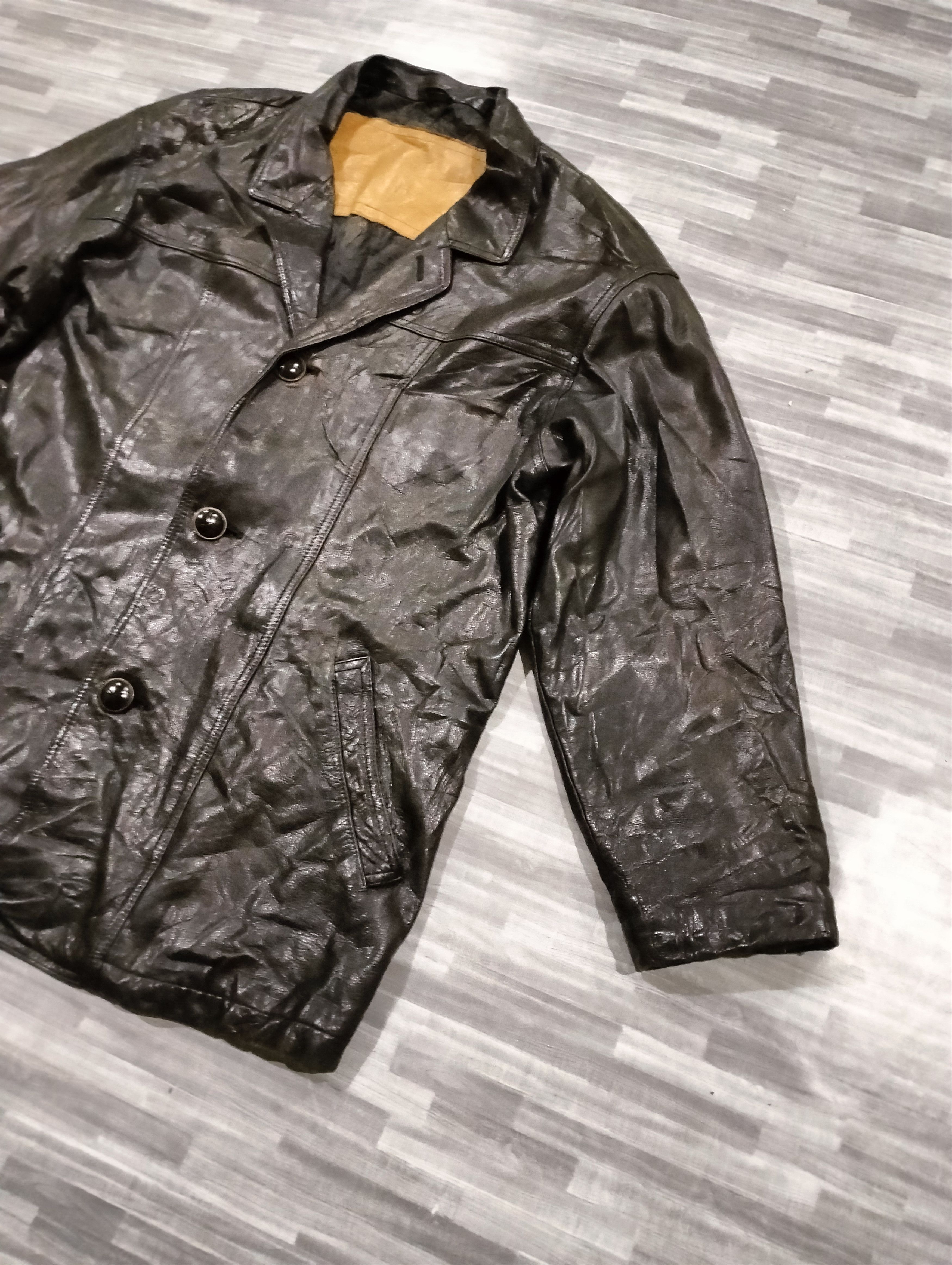 Genuine Leather Vtg Nina Ricci Genuine Leather Button Coat Jacket Distressed Size US M / EU 48-50 / 2 - 4 Thumbnail