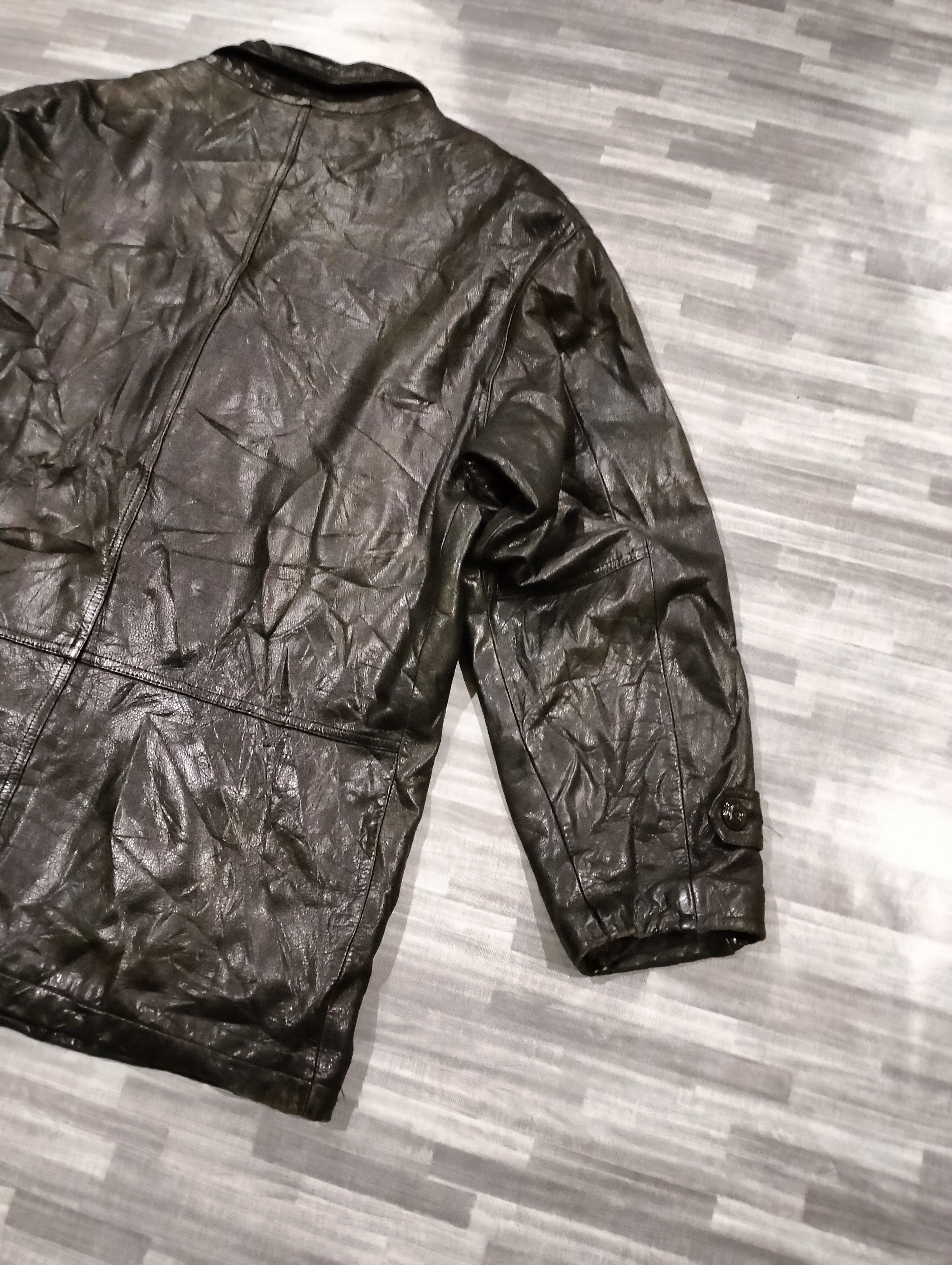 Genuine Leather Vtg Nina Ricci Genuine Leather Button Coat Jacket Distressed Size US M / EU 48-50 / 2 - 8 Thumbnail