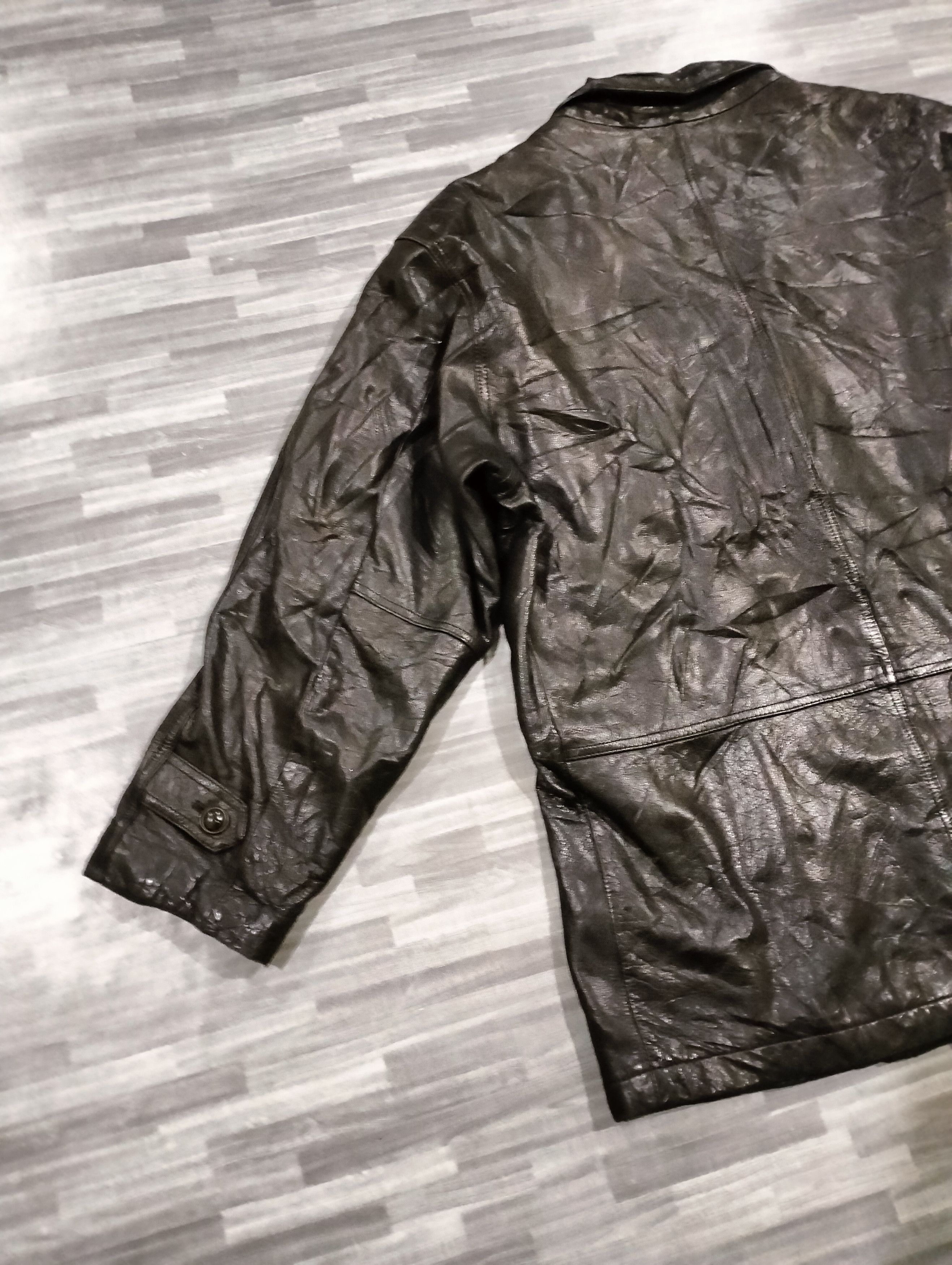 Genuine Leather Vtg Nina Ricci Genuine Leather Button Coat Jacket Distressed Size US M / EU 48-50 / 2 - 7 Thumbnail