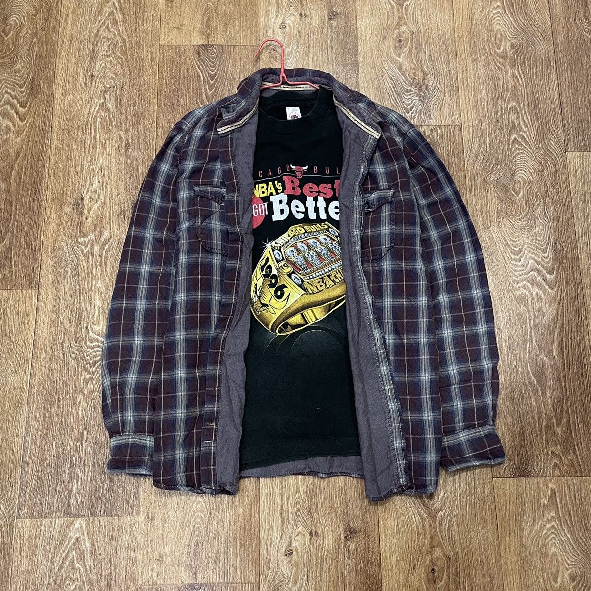 Vintage Vintage 90s Checkered Shirt Grunge Streetwear Cropped XL Size US XL / EU 56 / 4 - 1 Thumbnail