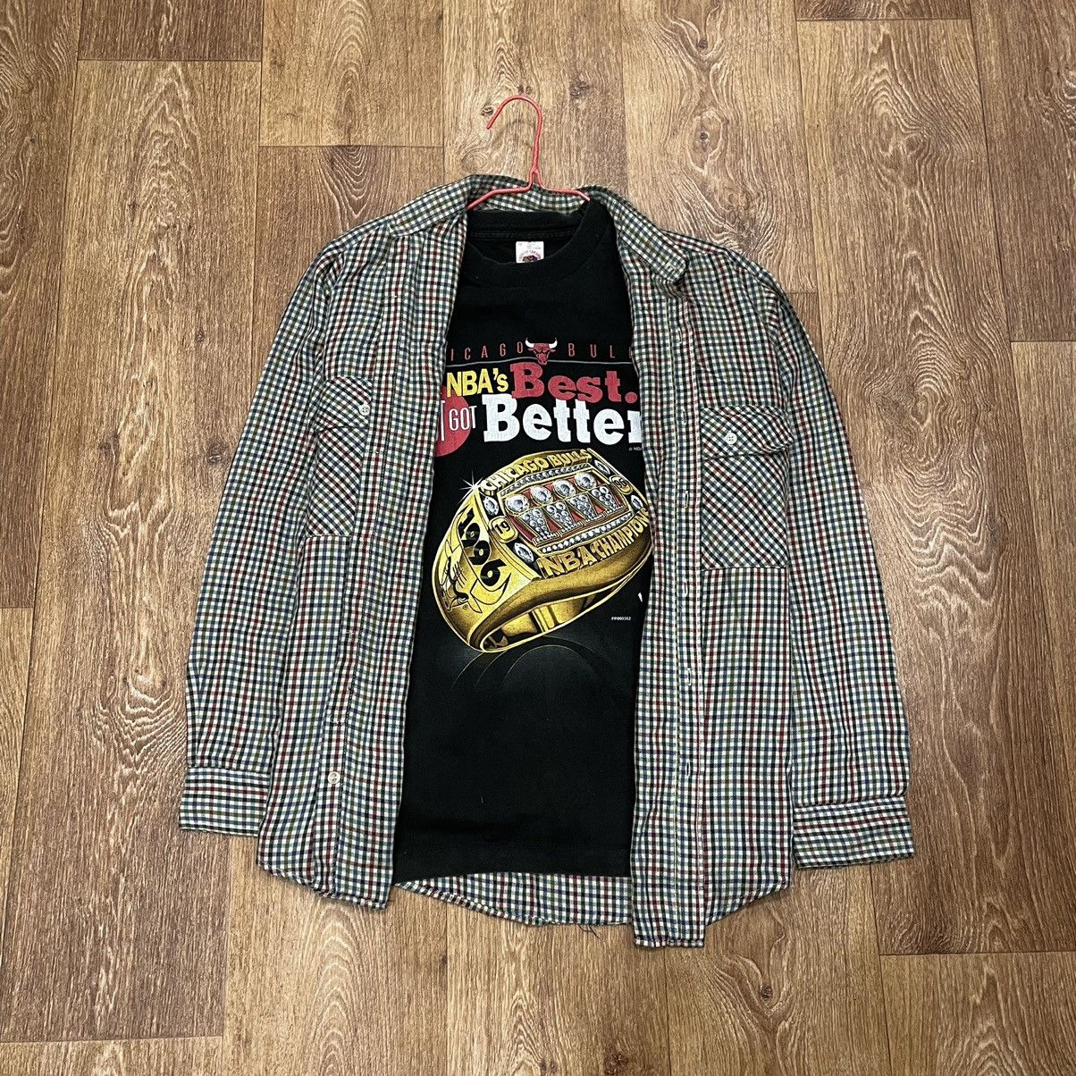 Vintage Vintage 90s Oversized Plaid Shirt Grunge Streetwear Faded M Size US M / EU 48-50 / 2 - 2 Thumbnail