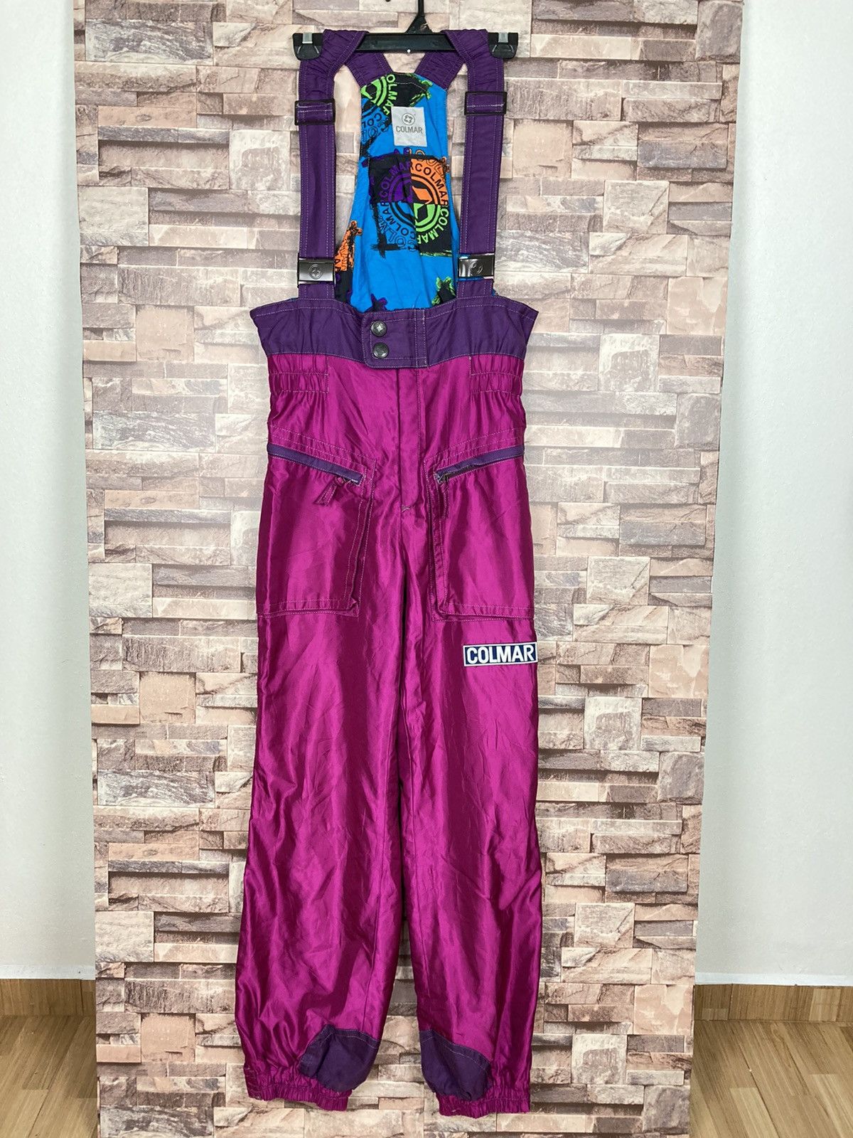 image of Colmar Ski Overall Jumpsuit By Mizuno in Dark Pink, Men's (Size 30)