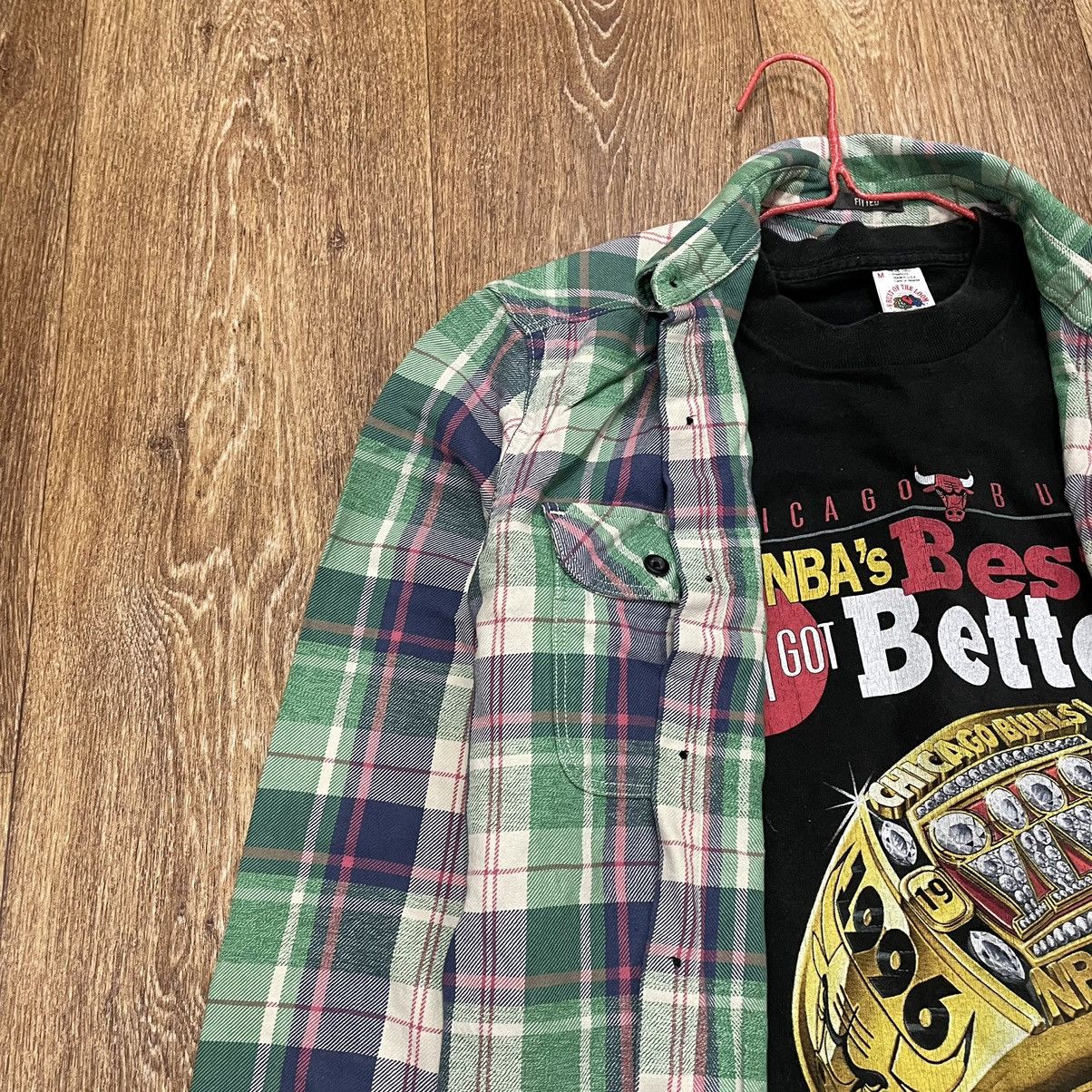 Flannel Vintage 90s Plaid Flannel Shirt Y2K Streetwear Checkered Size US S / EU 44-46 / 1 - 4 Thumbnail