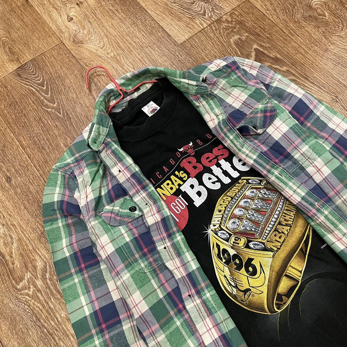 Flannel Vintage 90s Plaid Flannel Shirt Y2K Streetwear Checkered Size US S / EU 44-46 / 1 - 5 Thumbnail