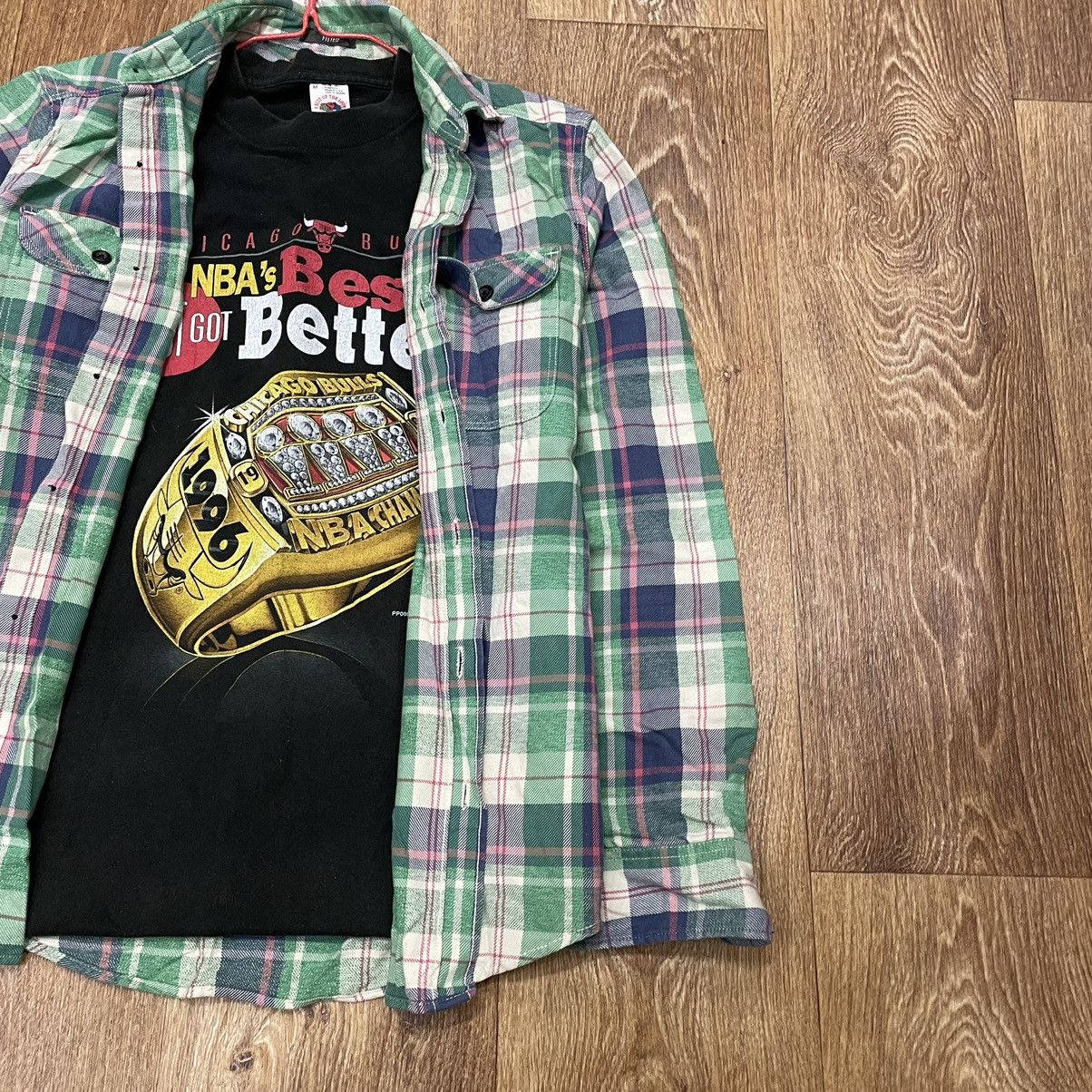 Flannel Vintage 90s Plaid Flannel Shirt Y2K Streetwear Checkered Size US S / EU 44-46 / 1 - 2 Thumbnail