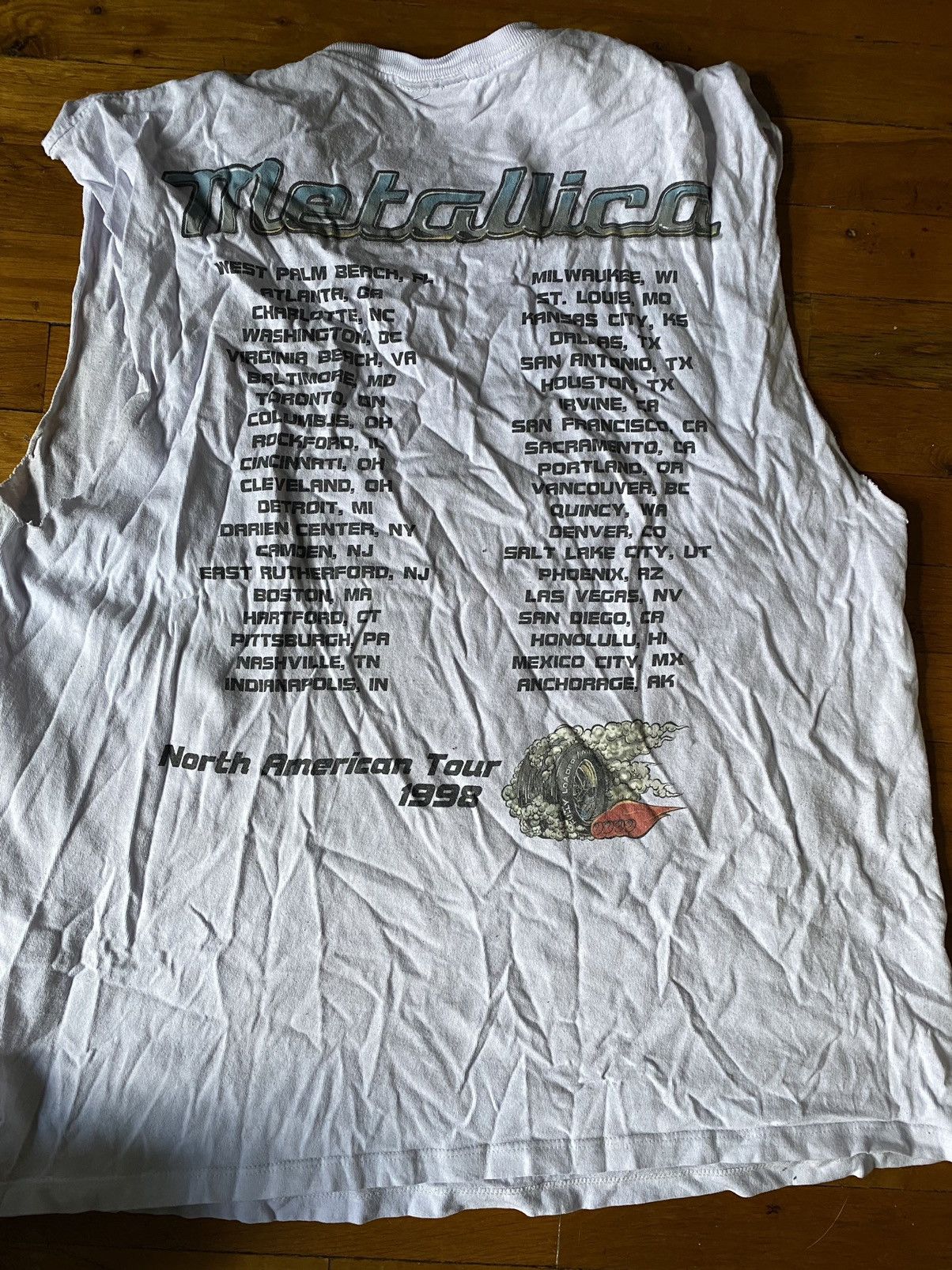 Metallica Vintage Vtg Metallica gimme fuel 98 Tour sleeveless shirt XL Size US XL / EU 56 / 4 - 6 Thumbnail