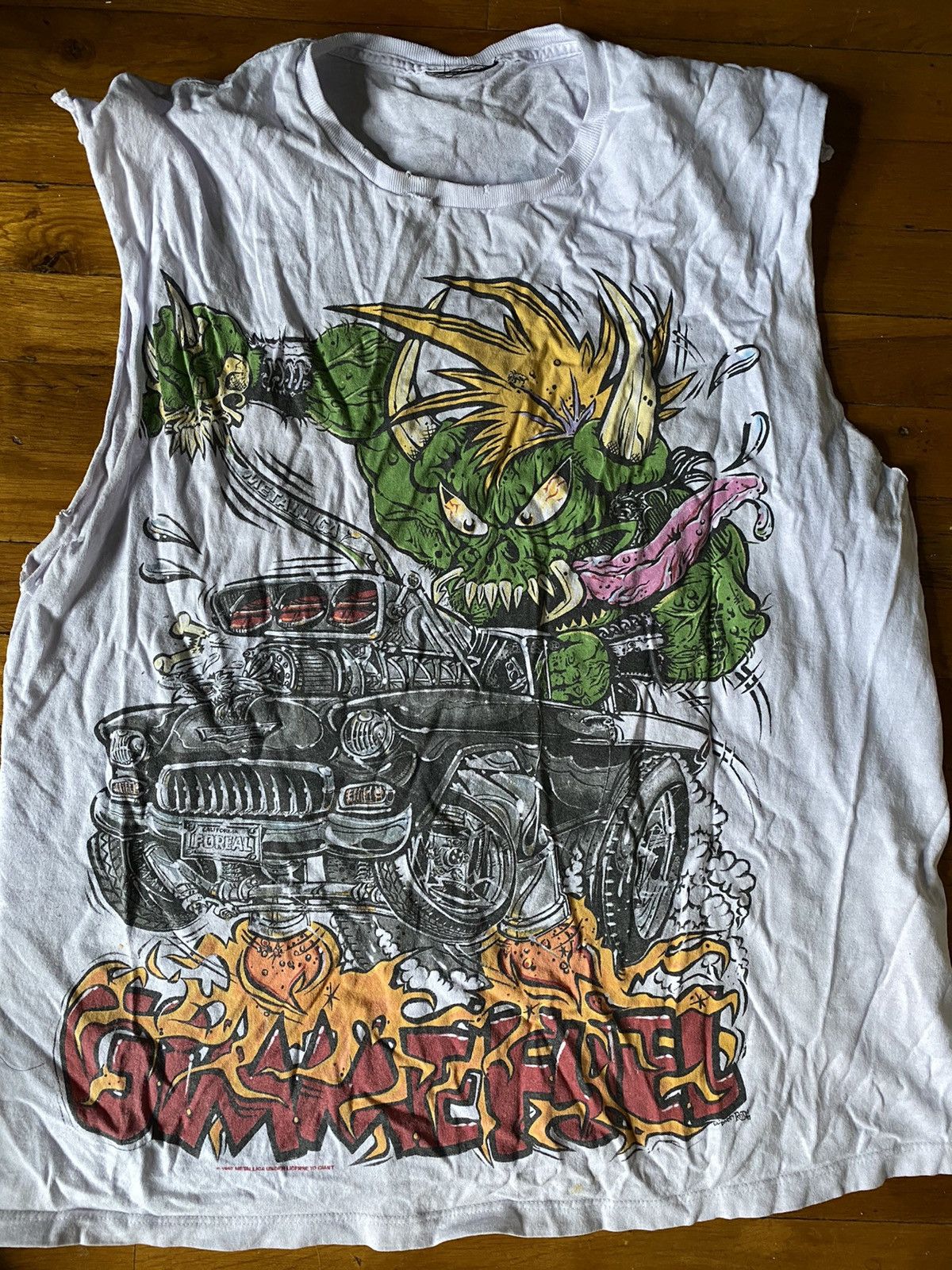 Metallica Vintage Vtg Metallica gimme fuel 98 Tour sleeveless shirt XL Size US XL / EU 56 / 4 - 1 Thumbnail