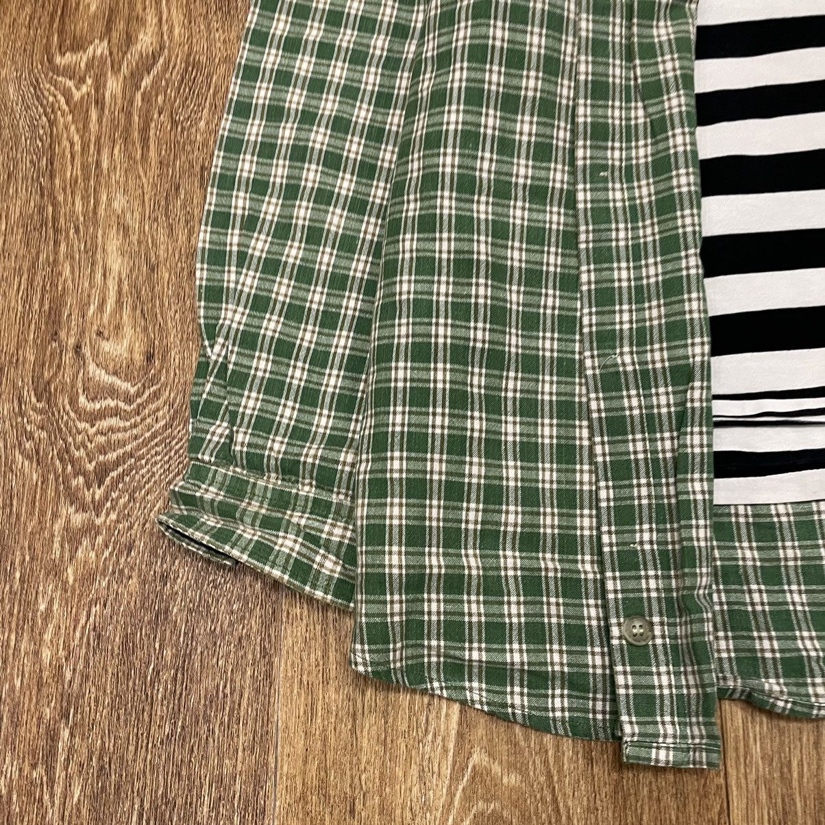 Vintage Vintage 90s Checkered Shirt Grunge Layering Green Worn In L Size US L / EU 52-54 / 3 - 3 Thumbnail