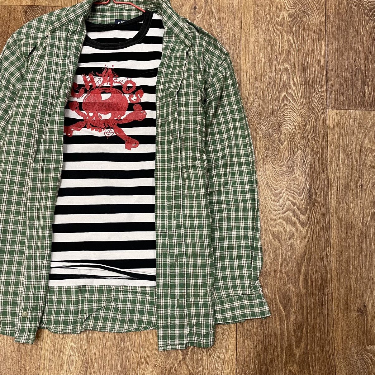 Vintage Vintage 90s Checkered Shirt Grunge Layering Green Worn In L Size US L / EU 52-54 / 3 - 2 Thumbnail