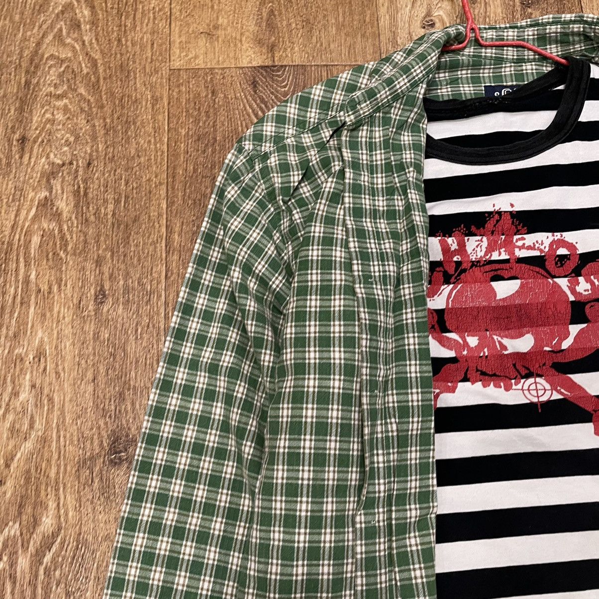 Vintage Vintage 90s Checkered Shirt Grunge Layering Green Worn In L Size US L / EU 52-54 / 3 - 4 Thumbnail