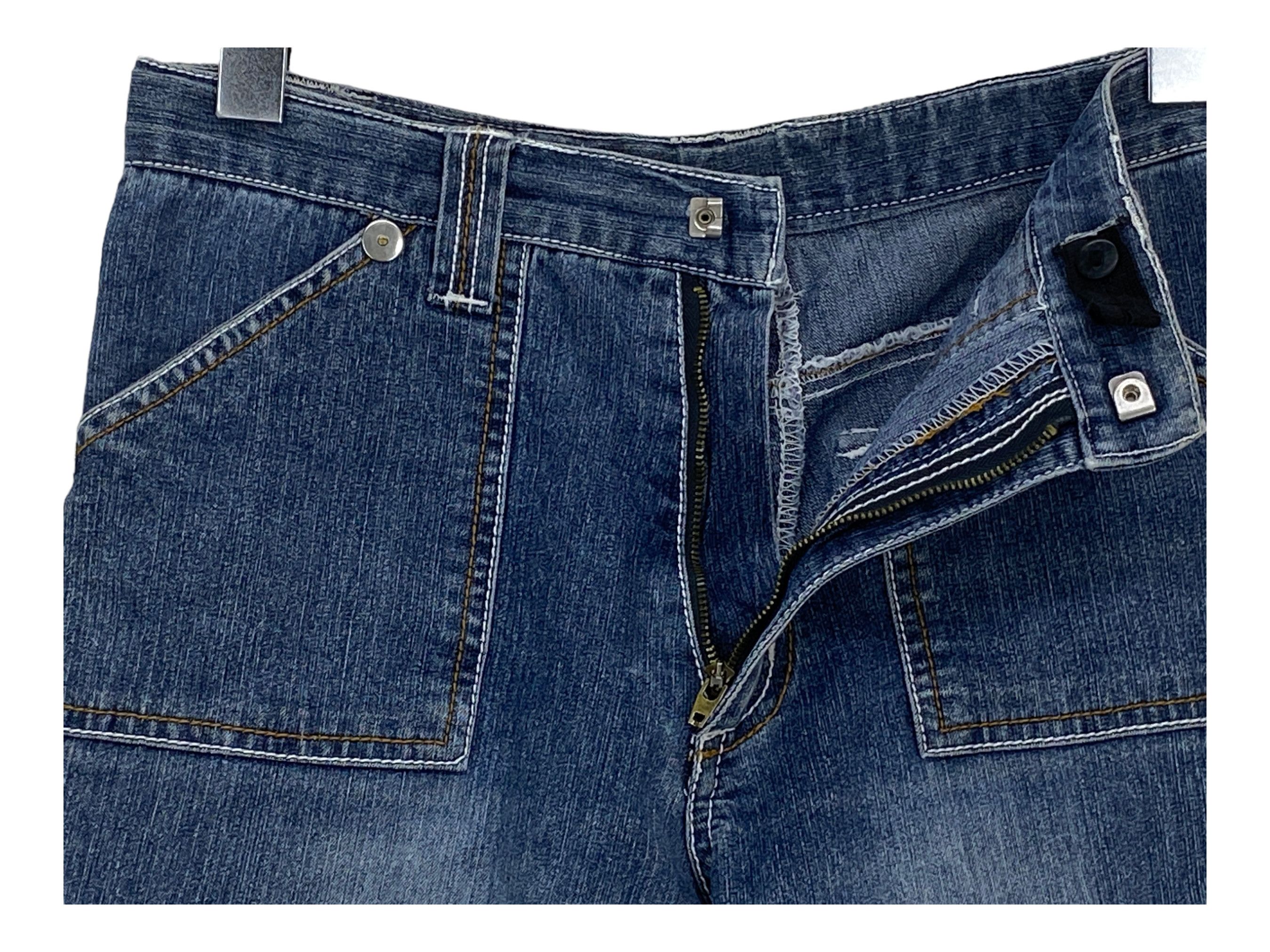 Japanese Brand Flare Jeans Cargo Bootcut Jeans Baker Pocket Pants Size US 28 / EU 44 - 4 Thumbnail