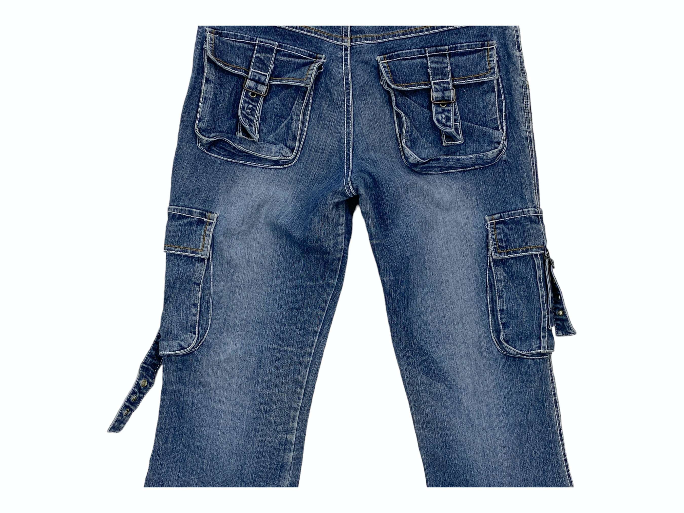 Japanese Brand Flare Jeans Cargo Bootcut Jeans Baker Pocket Pants Size US 28 / EU 44 - 8 Thumbnail