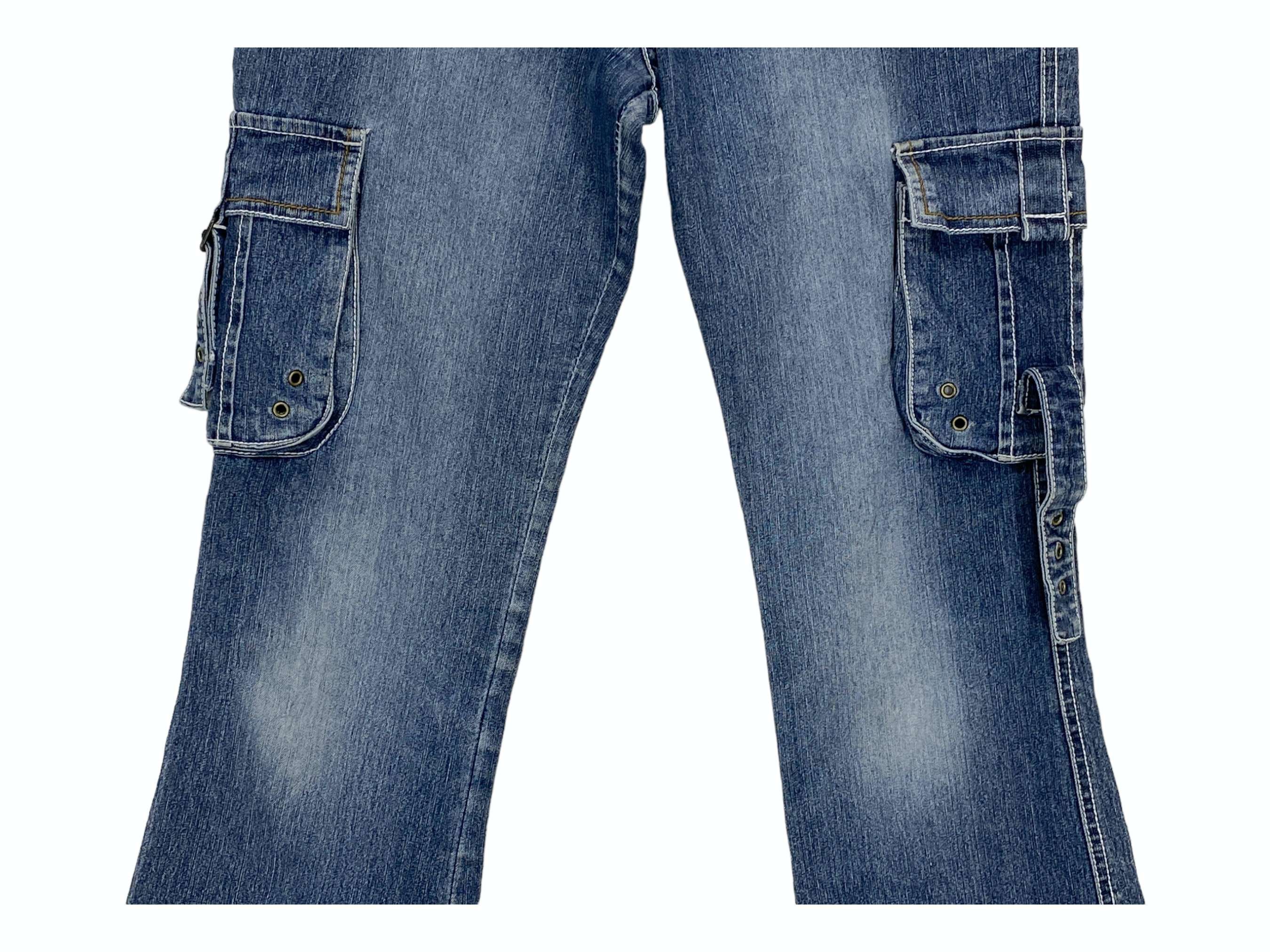 Japanese Brand Flare Jeans Cargo Bootcut Jeans Baker Pocket Pants Size US 28 / EU 44 - 5 Thumbnail