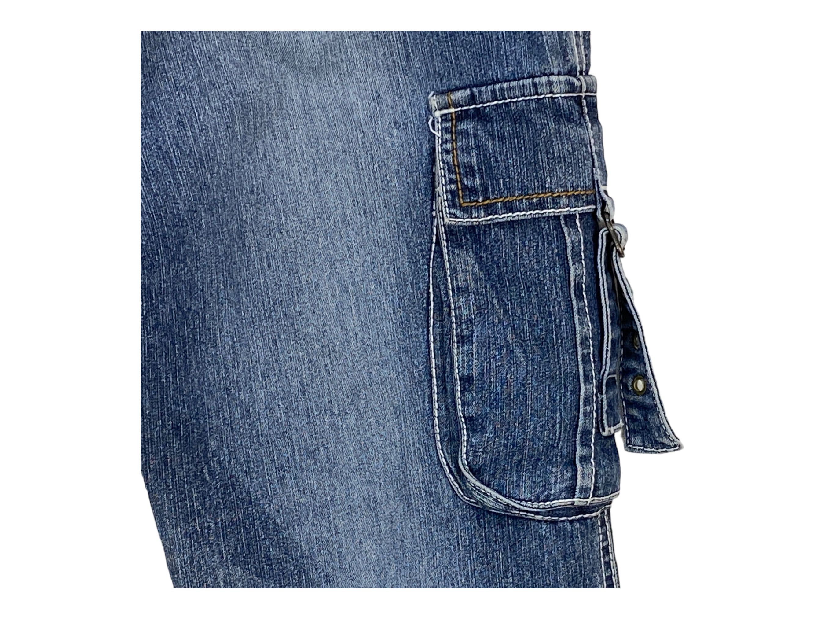 Japanese Brand Flare Jeans Cargo Bootcut Jeans Baker Pocket Pants Size US 28 / EU 44 - 11 Thumbnail