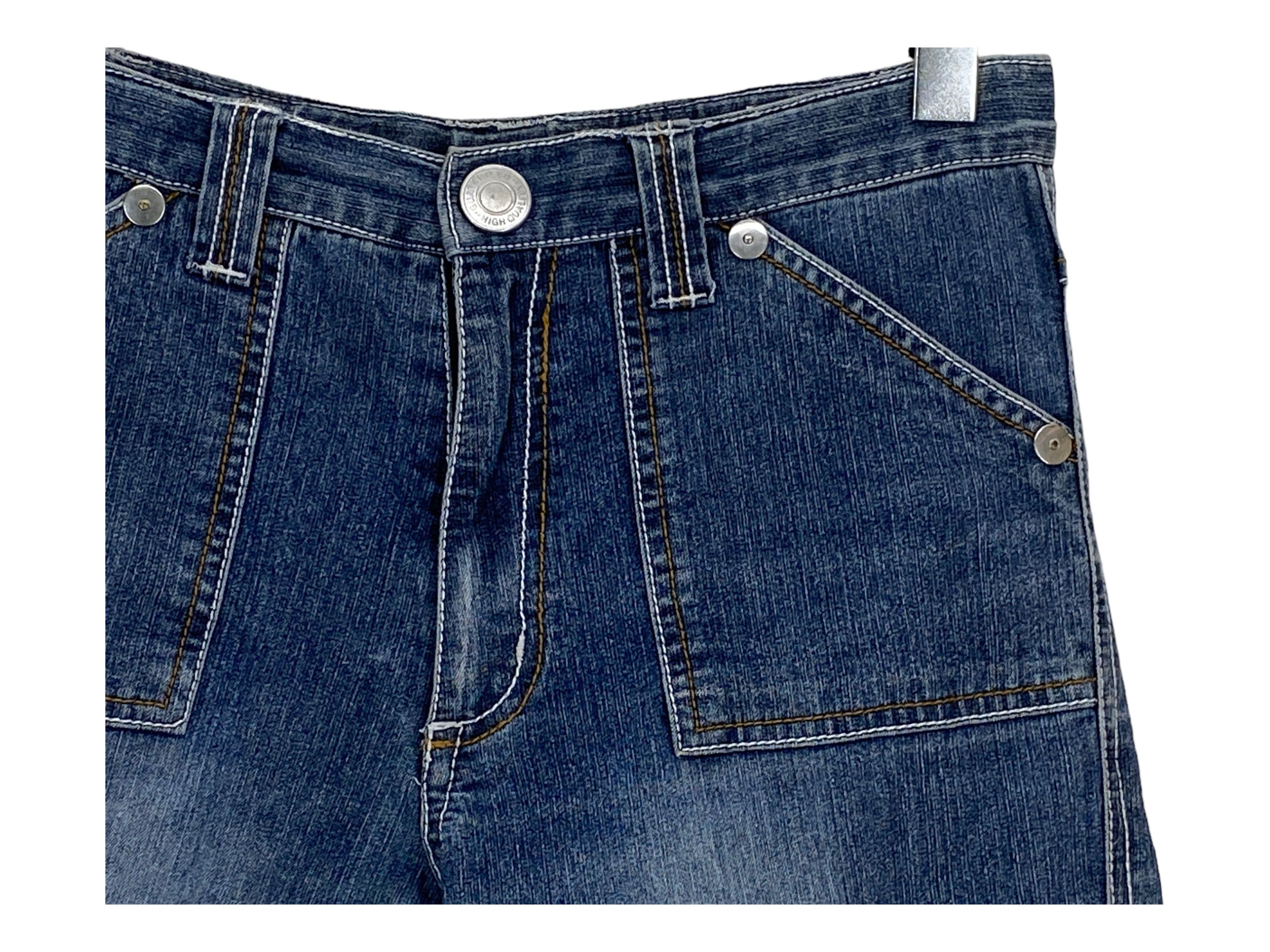 Japanese Brand Flare Jeans Cargo Bootcut Jeans Baker Pocket Pants Size US 28 / EU 44 - 12 Thumbnail