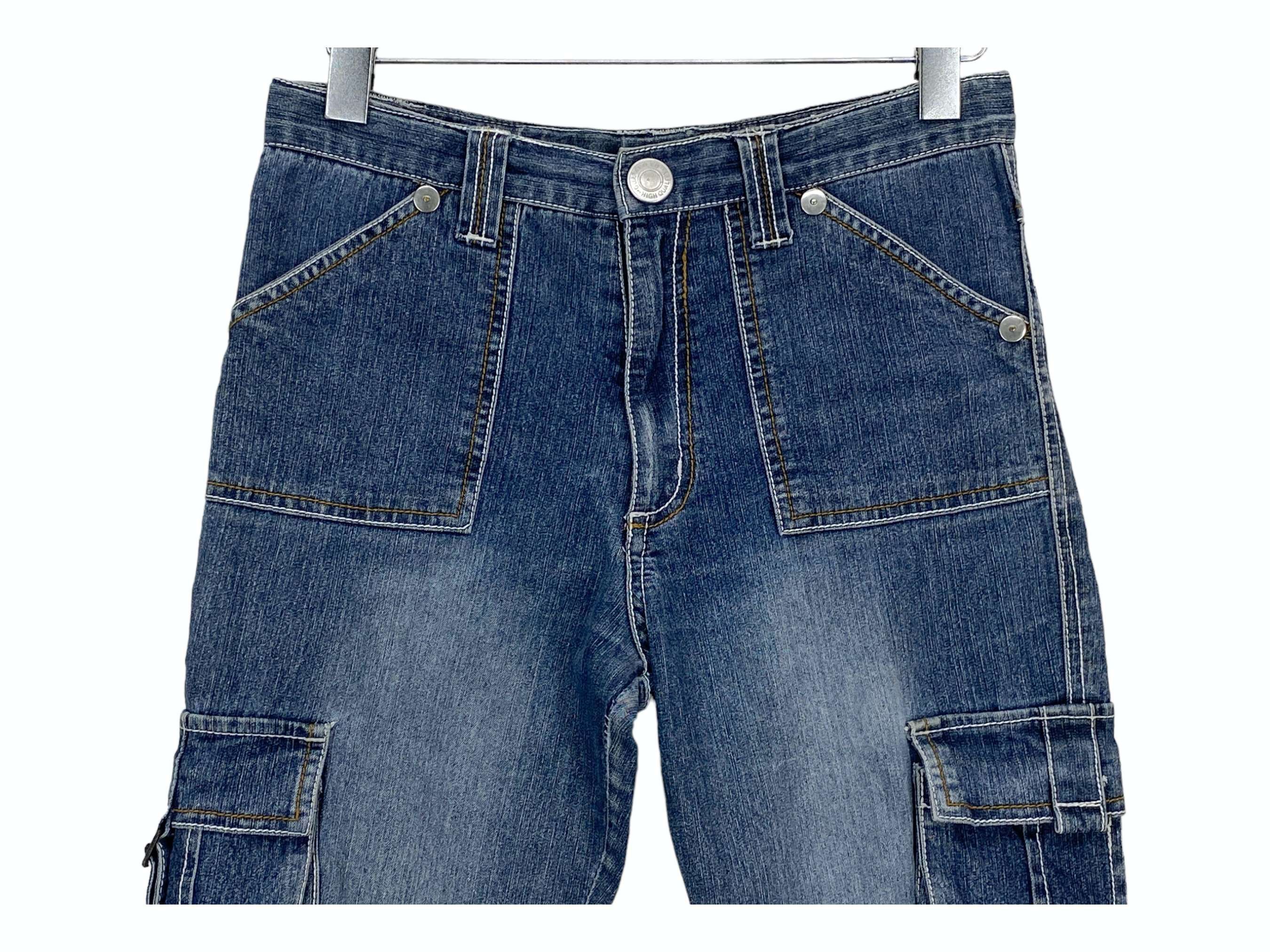 Japanese Brand Flare Jeans Cargo Bootcut Jeans Baker Pocket Pants Size US 28 / EU 44 - 3 Thumbnail