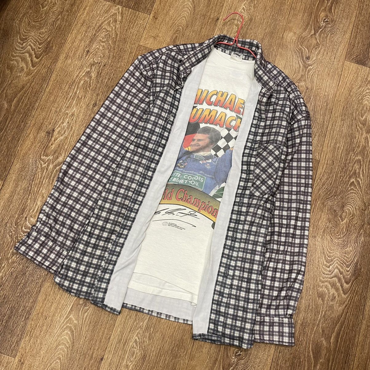 Flannel Vintage Flannel Shirt Checkered Travis Scott Style Size US XL / EU 56 / 4 - 2 Thumbnail