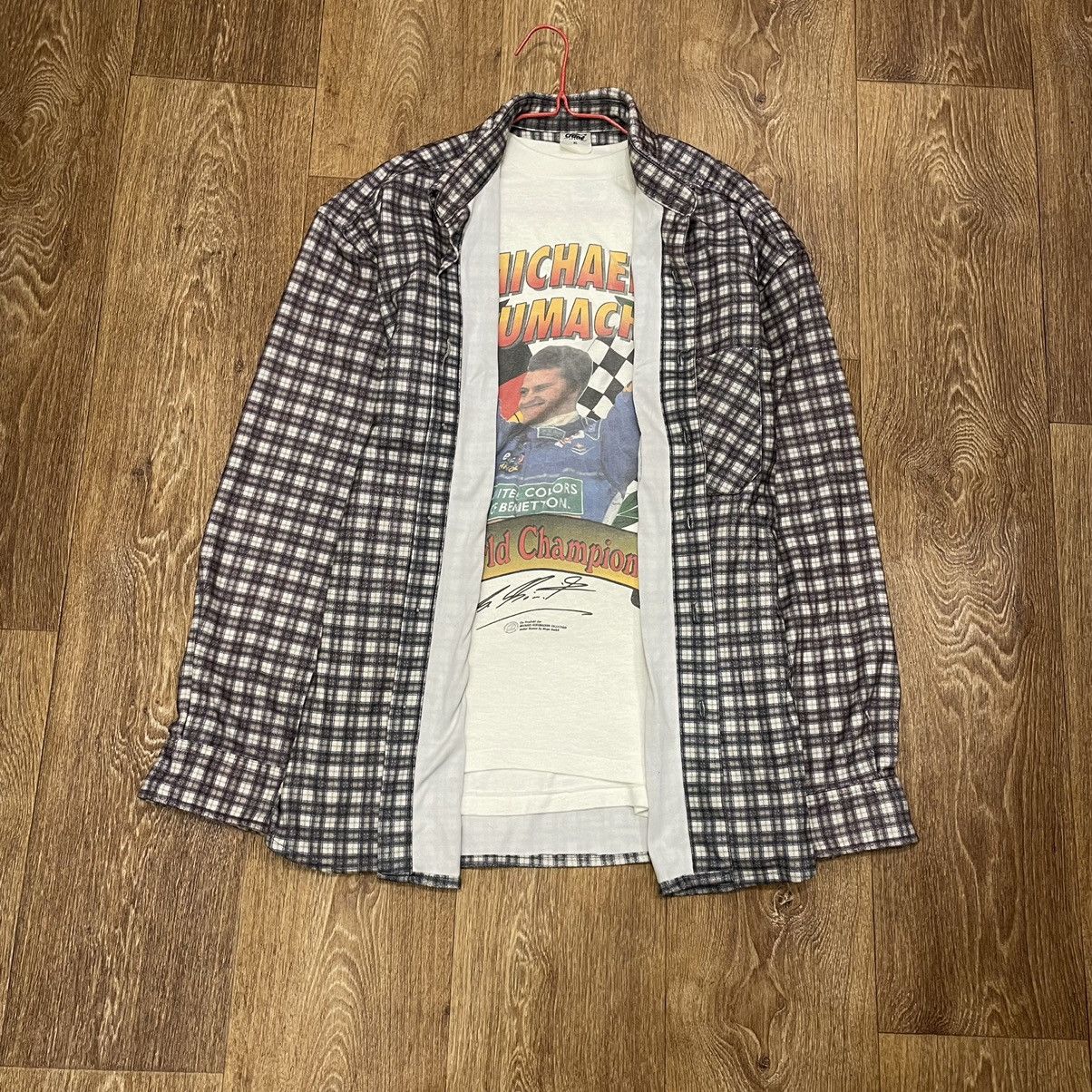 Flannel Vintage Flannel Shirt Checkered Travis Scott Style Size US XL / EU 56 / 4 - 1 Thumbnail