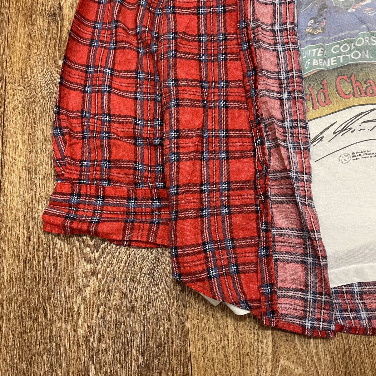 Vintage Vintage 90s Red Plaid Chore Coat Oversized Grunge Streetwear Size US L / EU 52-54 / 3 - 4 Thumbnail