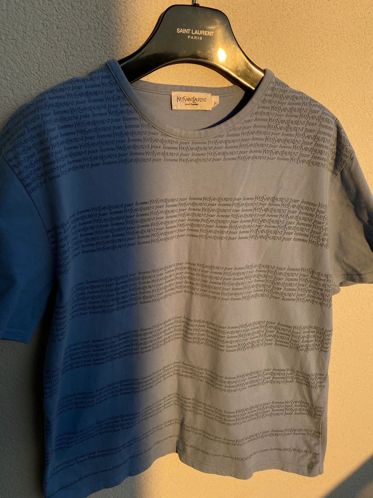 Yves Saint Laurent Blue YSL T-shirt Spell Out Yves Saint Laurent T-shirt Size US M / EU 48-50 / 2 - 10 Thumbnail
