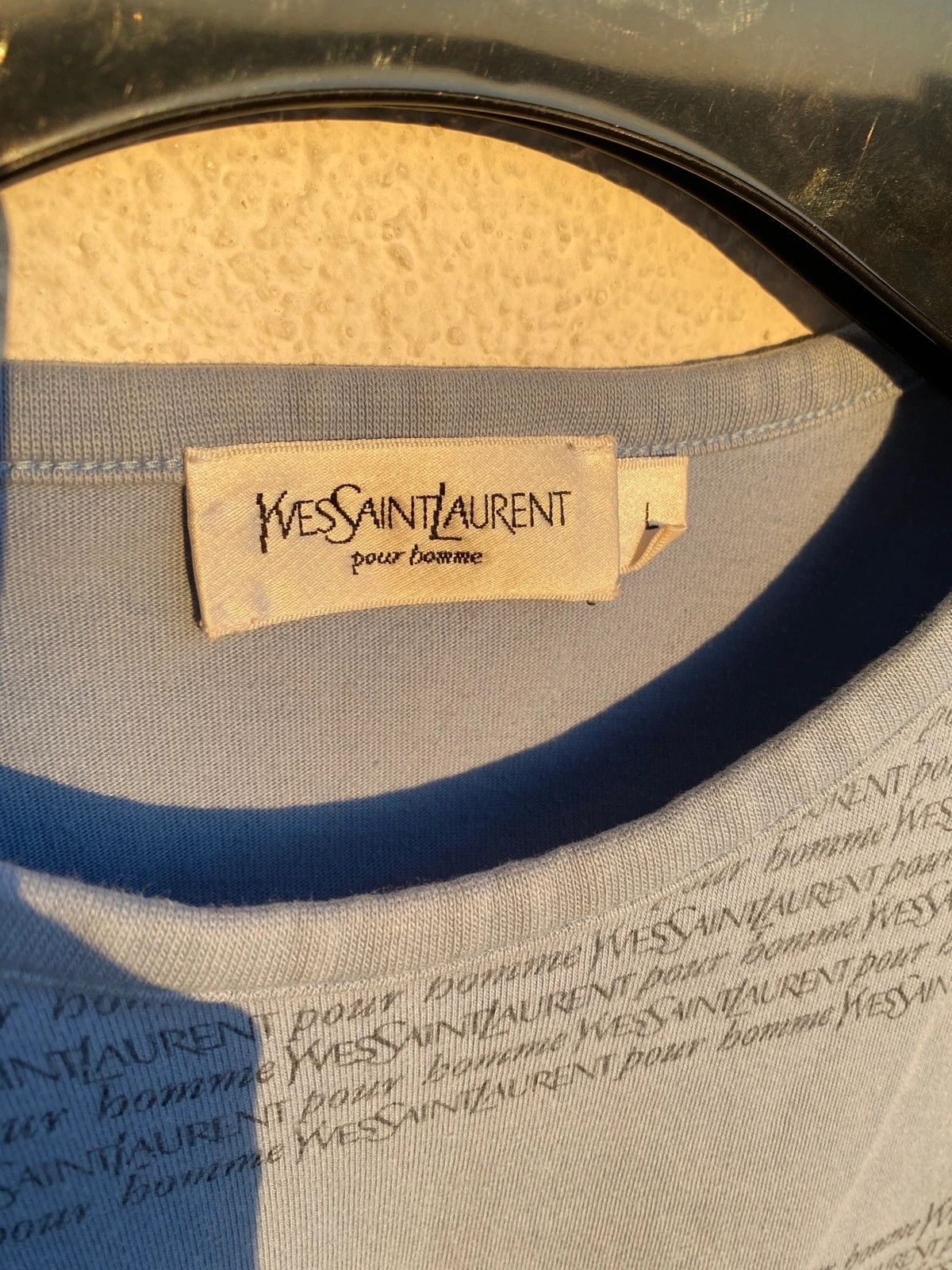 Yves Saint Laurent Blue YSL T-shirt Spell Out Yves Saint Laurent T-shirt Size US M / EU 48-50 / 2 - 5 Thumbnail