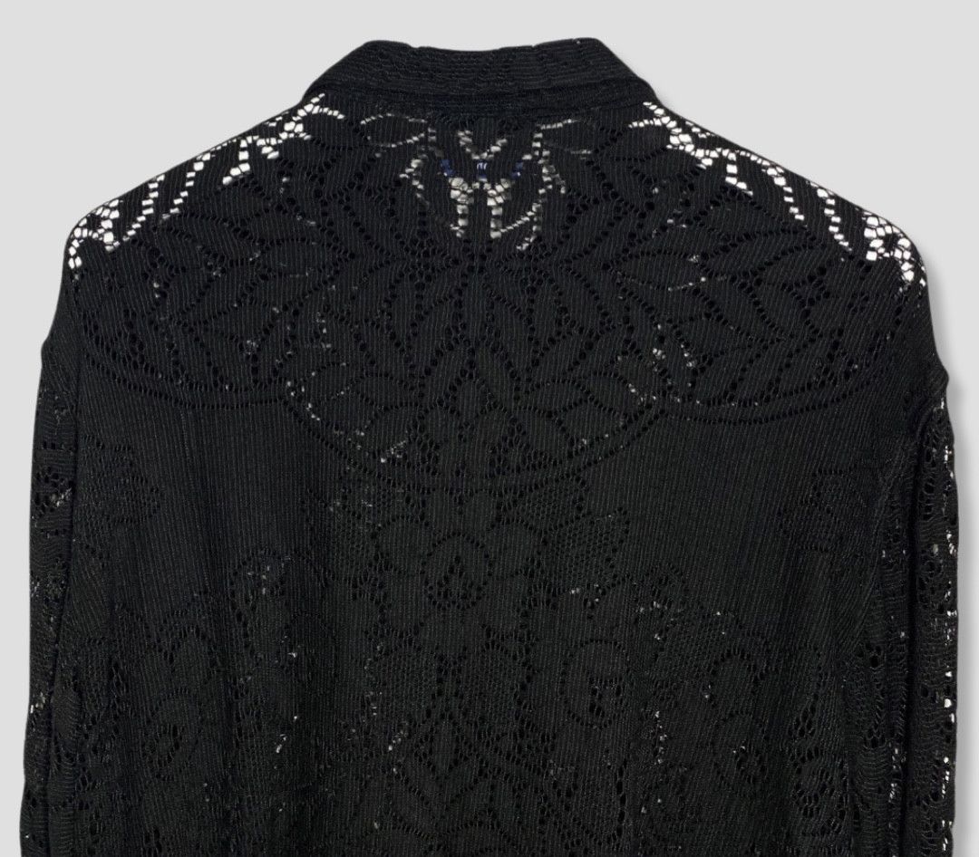 Bode Bode Black Vintage Fabric Button Down Lace Shirt Size US S / EU 44-46 / 1 - 4 Thumbnail