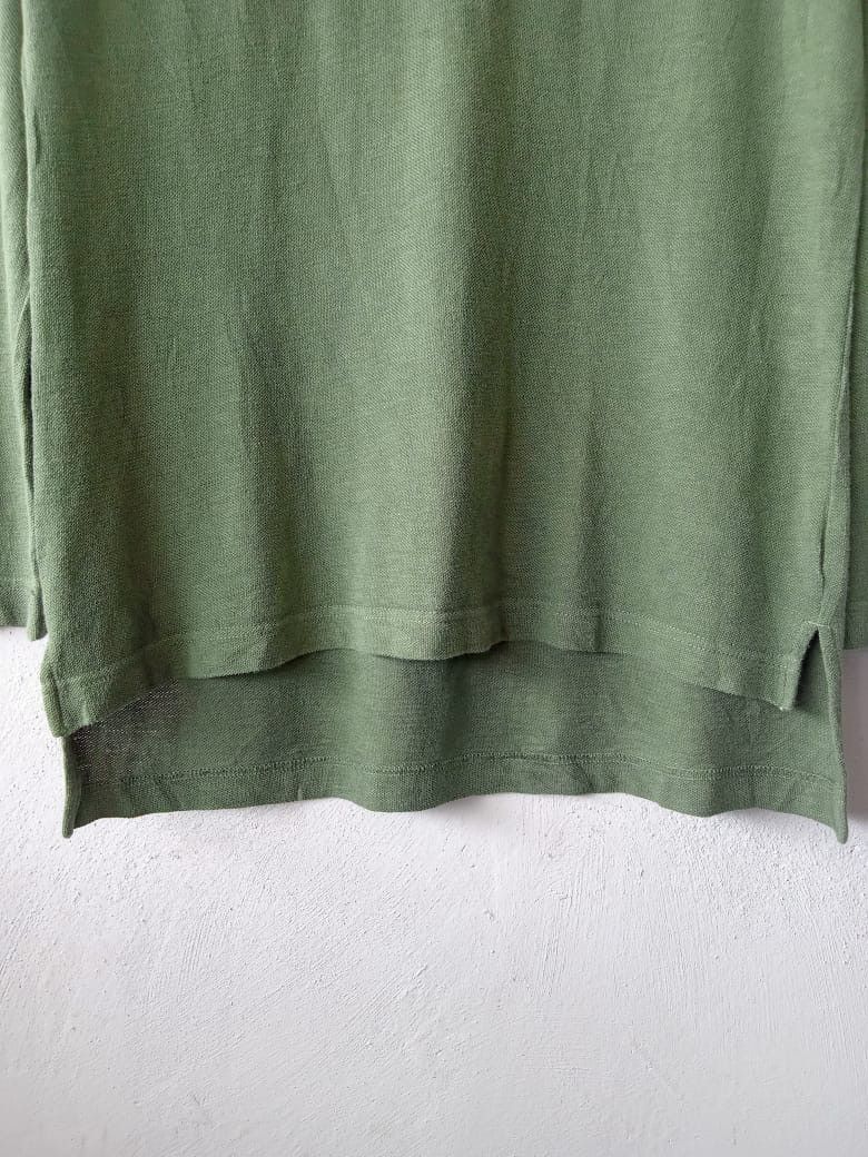 45rpm 45RPM Faded Green Long Sleeve Polo shirt Size S / US 4 / IT 40 - 3 Thumbnail